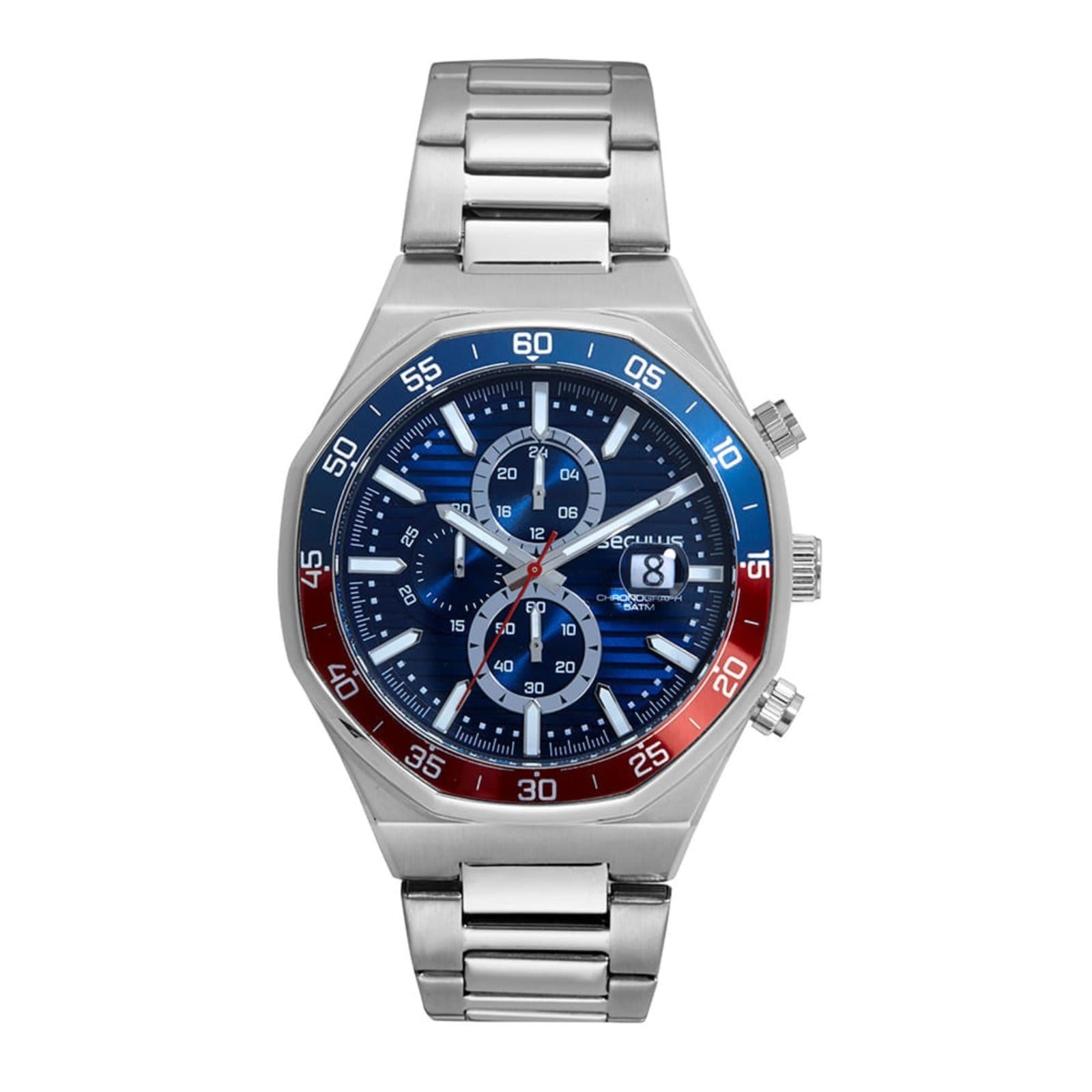 Relógio Seculus Masculino Cronógrafo Mostradores Removíveis