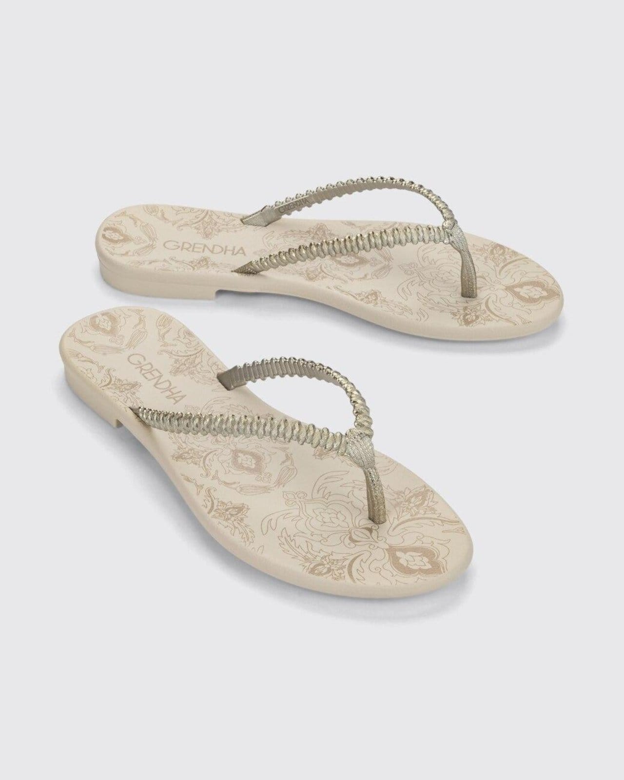 Vista 2 Chinelo de Dedo Feminino Adulto Grendha Nostalgia GRENDHA branco