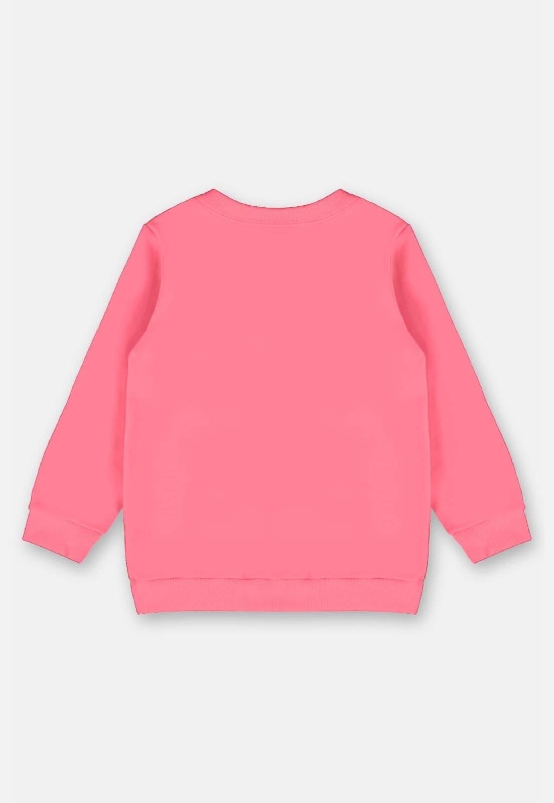 Vista 2 Infantil - Blusão Básico em Moletom Menina Up Baby Rosa Pink Up Baby pink rosa