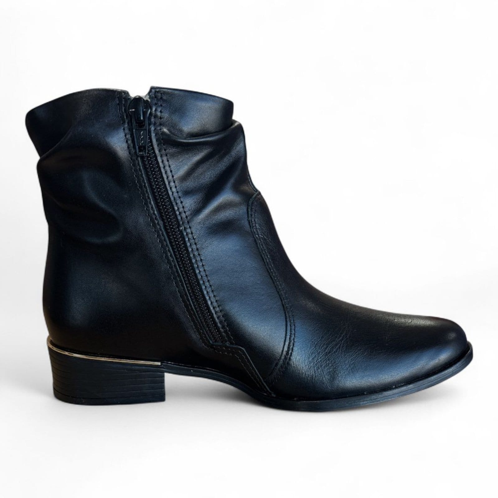 Vista 2 Bota Feminina Couro Cano Curto Preta Ramarim 2453103-7 RAMARIM preto