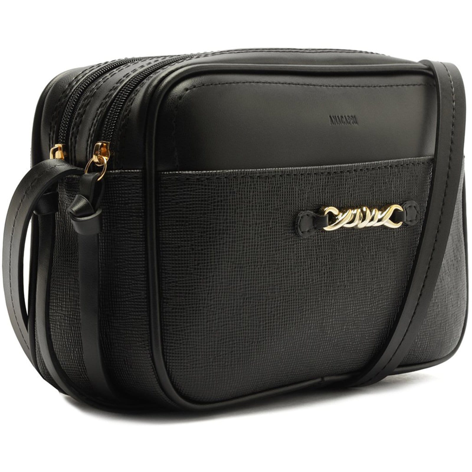 Vista 2 Bolsa Crossbody Anacapri Detalhe Corrente Feminino Anacapri preto