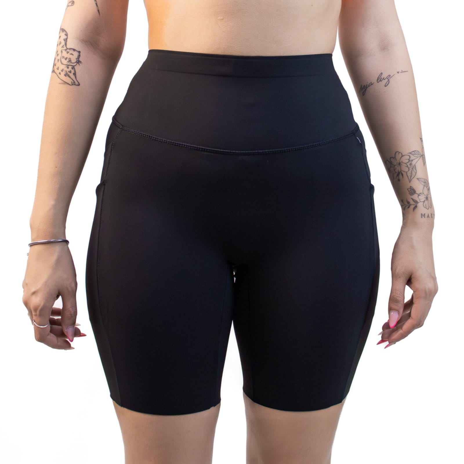 Vista principal Bermuda de Corrida Feminina Olympikus com Bolso OLYMPIKUS preto