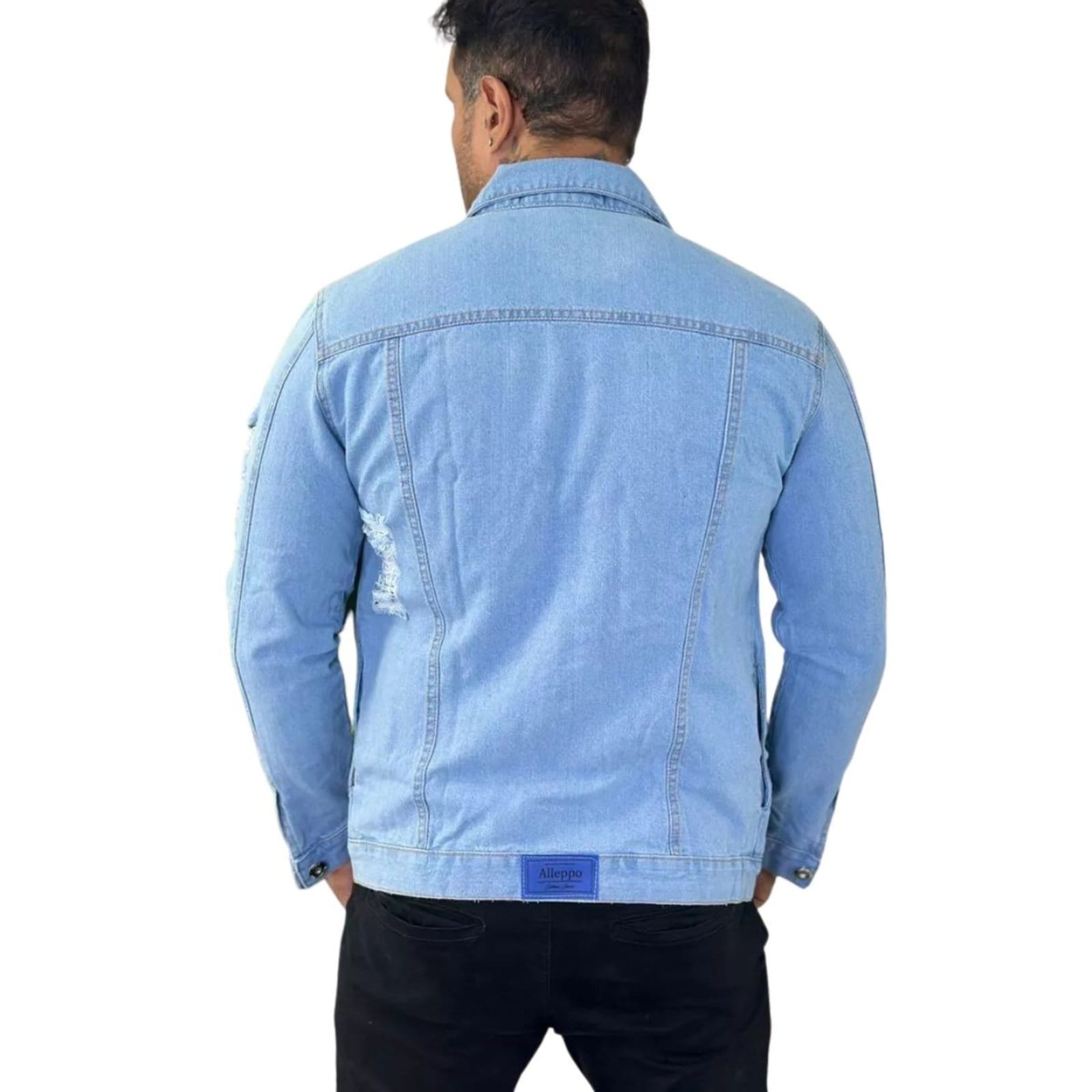 Vista 2 Jaqueta Masculina Loka Destroyed Clara Jeans Loka jeans