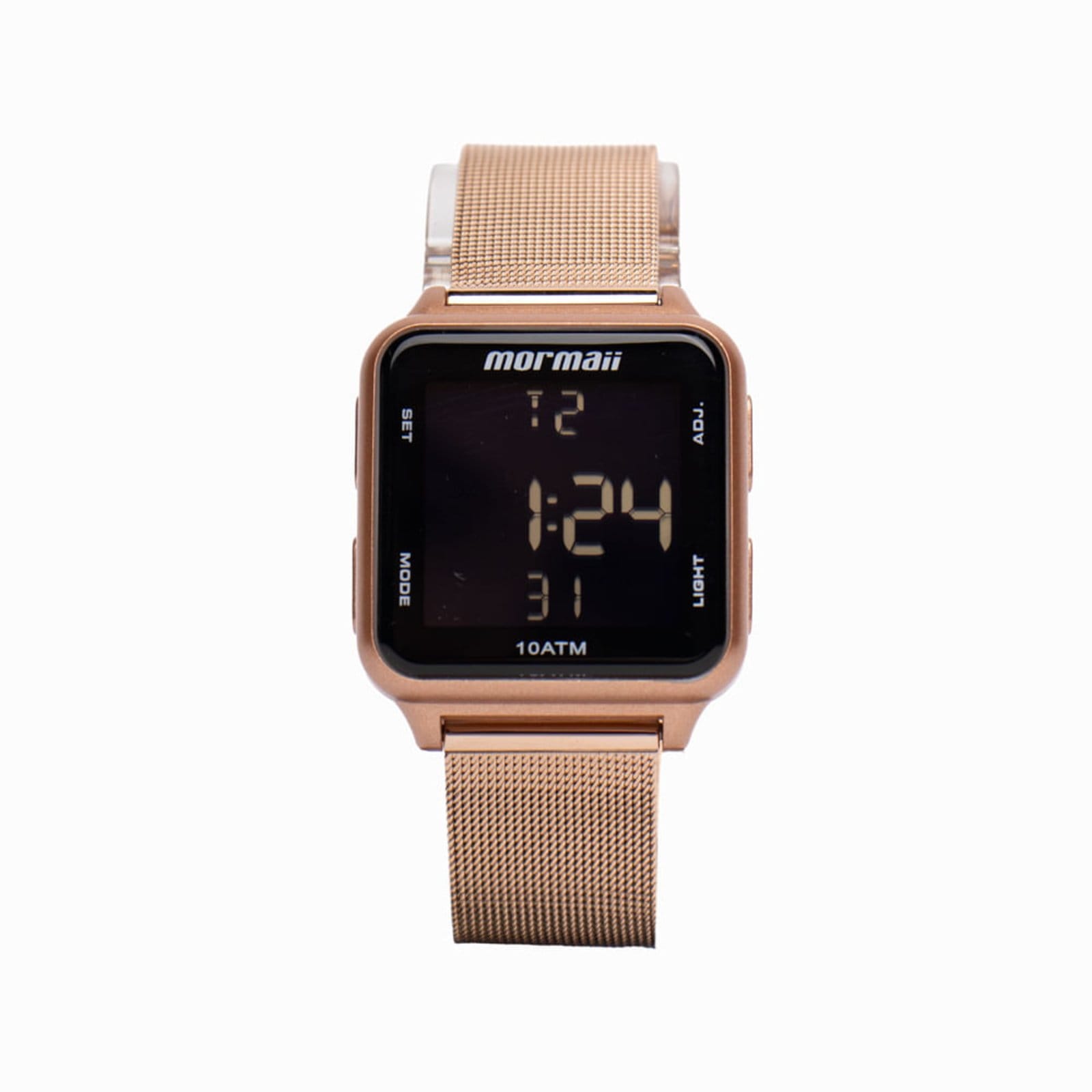 Vista principal Relógio Feminino Mormaii Digital MO2 Mormaii dourado