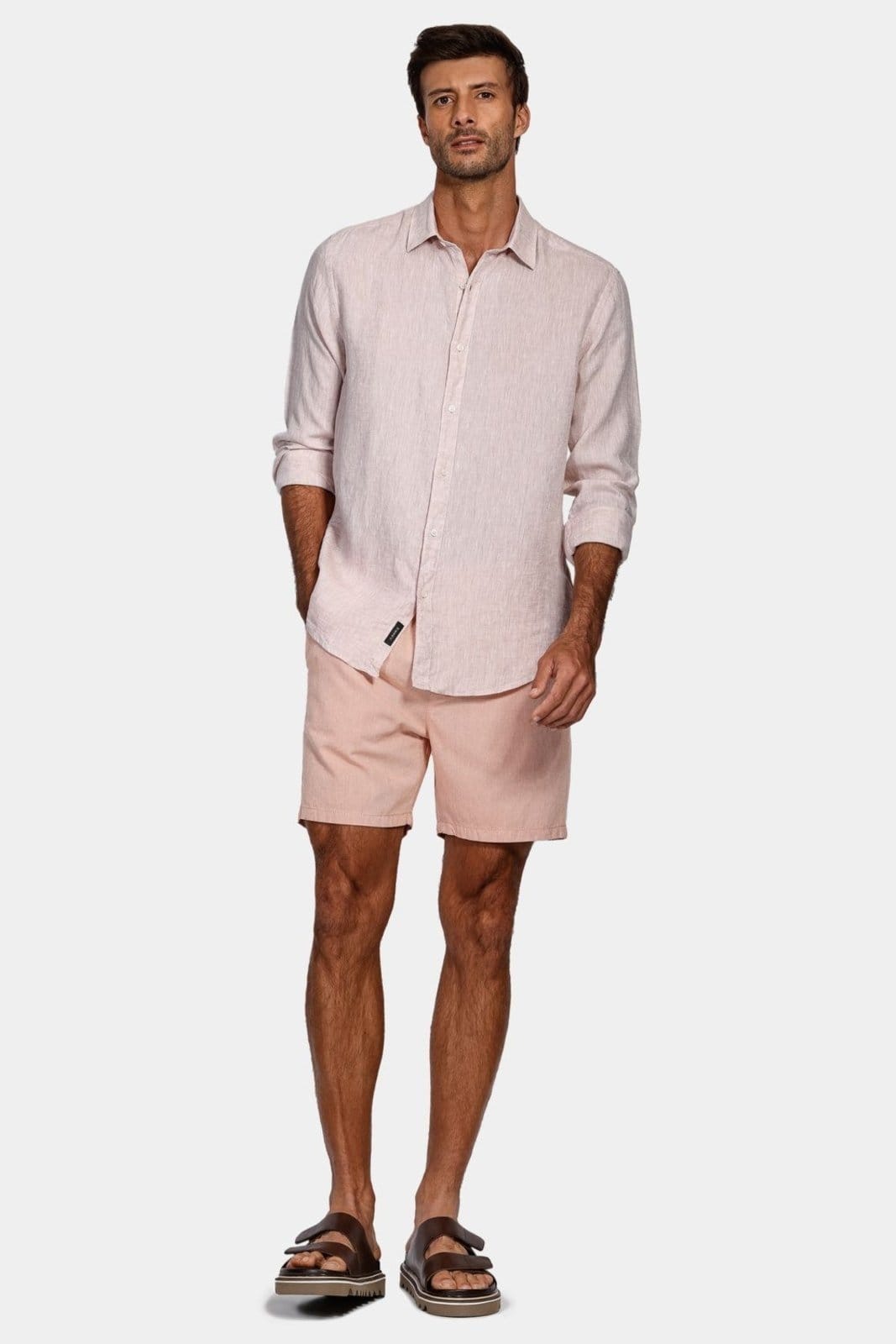 Vista 2 Bermuda Aramis Com Elástico Color Laranja Ferrugem Aramis incolor