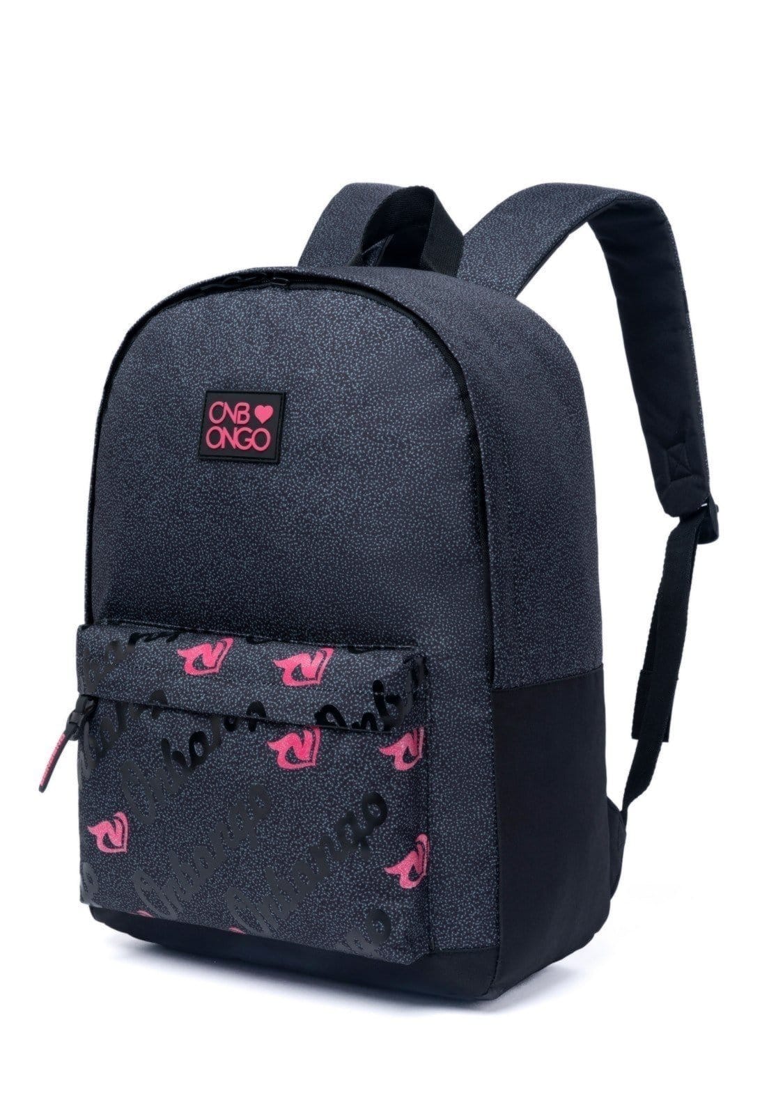 Vista 2 Mochila Onbongo Casual Resistente Espaçosa Original Escolar Onbongo preto