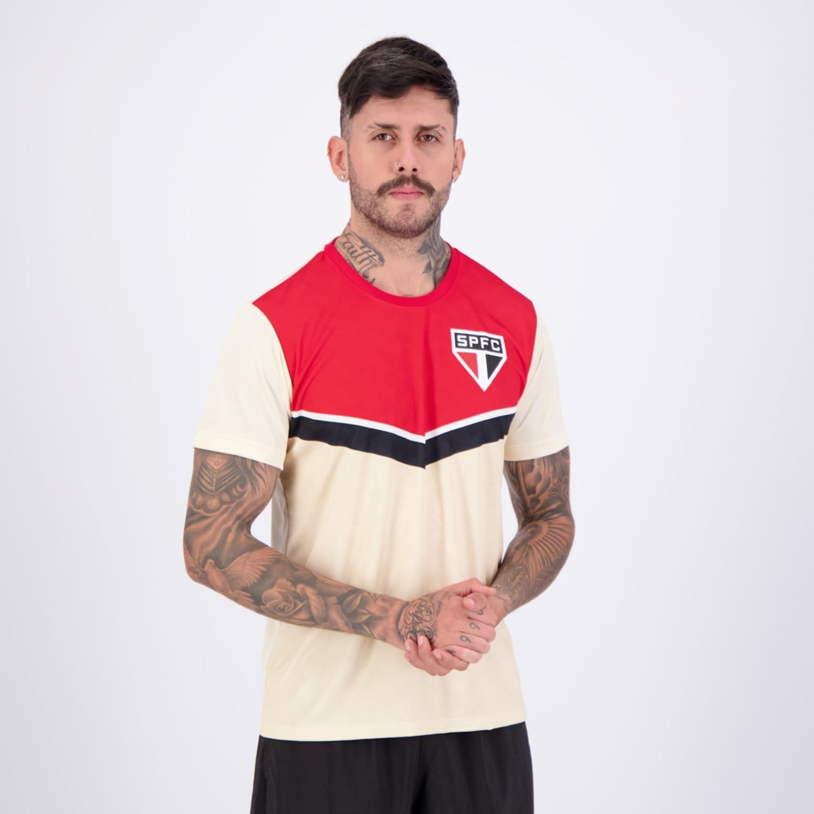 Vista 2 Camisa São Paulo Fundamento braziline bege