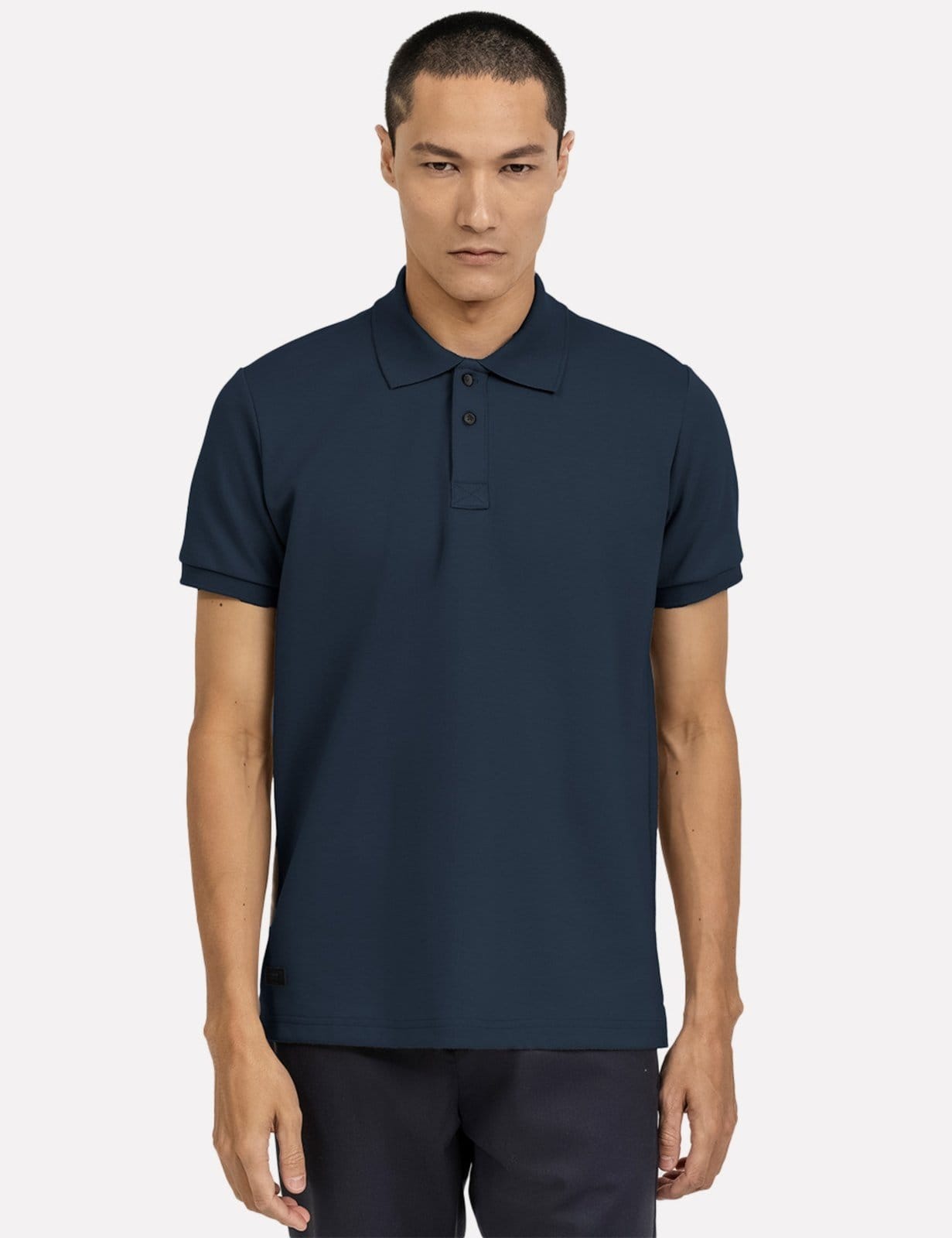 Vista principal Polo K&J Black Regular Piquet Premium Vista Azul Marinho King E Joe azul marinho black