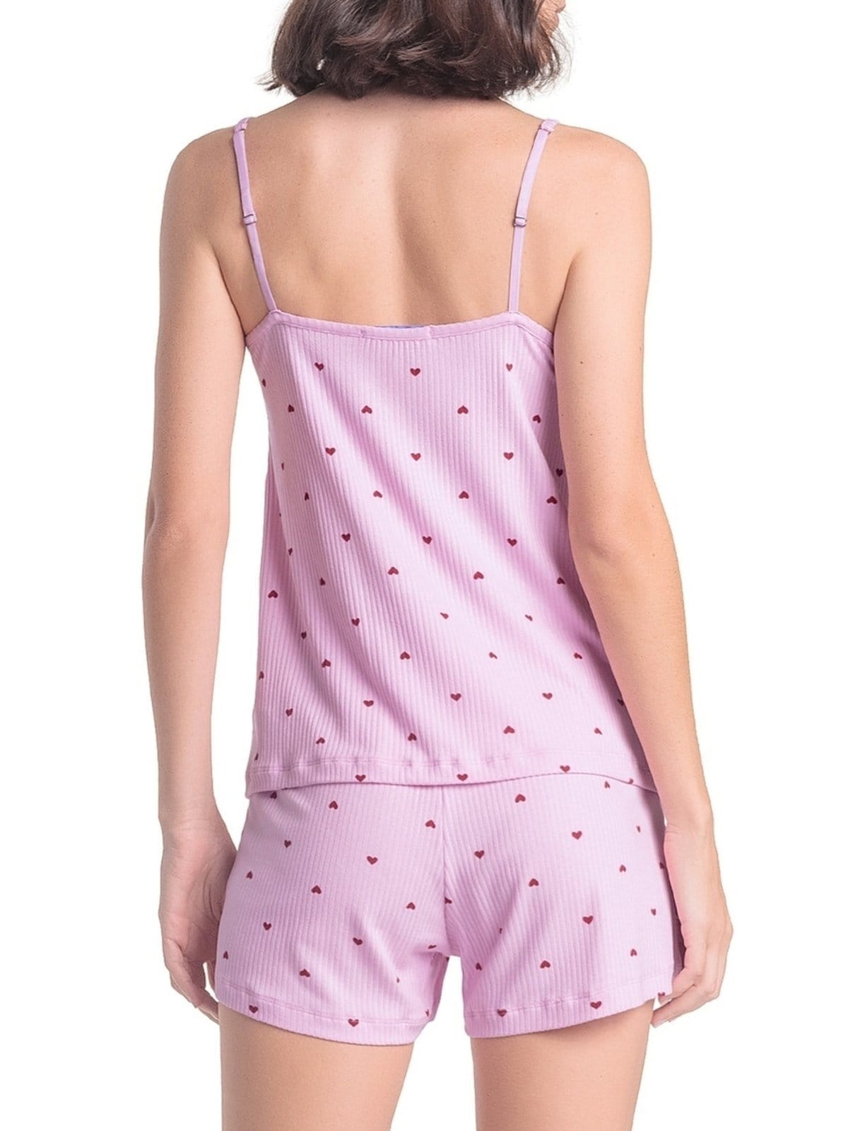Vista 2 Pijama Feminino Curto Espaço Pijama 4010325 Espaço Pijama rosa