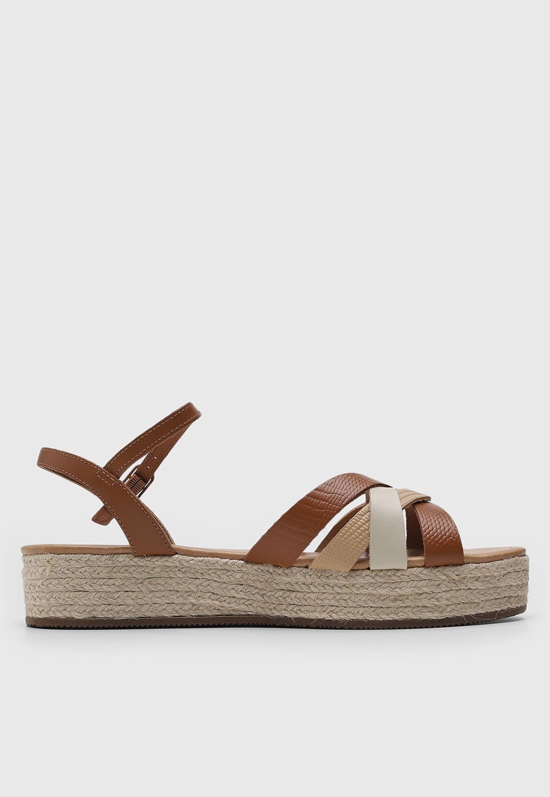 Vista 2 Sandália Feminina Anacapri Tiras Entrelaçadas Anacapri marrom