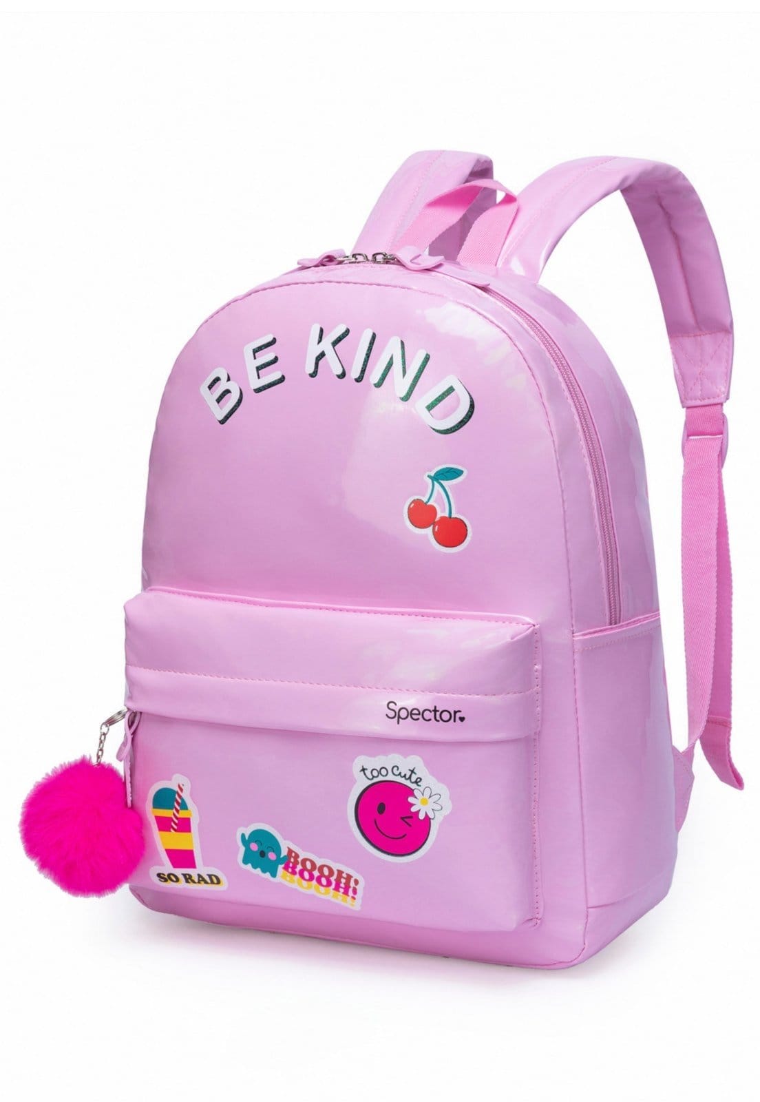 Vista 2 Infantil - Mochila Bolsa Escolar Feminina Spector Espaçosa Resistente Spector rosa