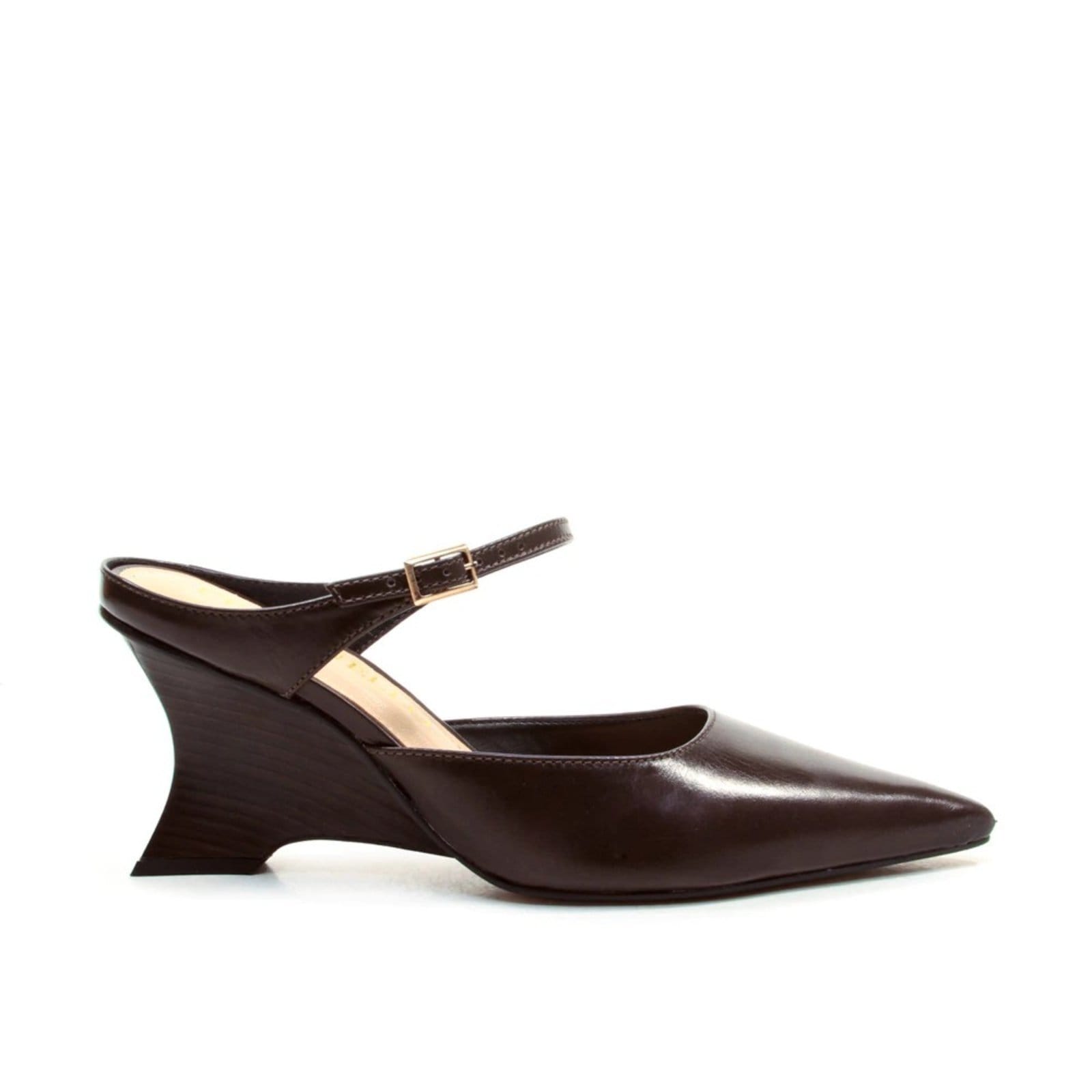 Vista principal Mule couro salto médio cecconello 2880001 Escuro Cecconello marrom