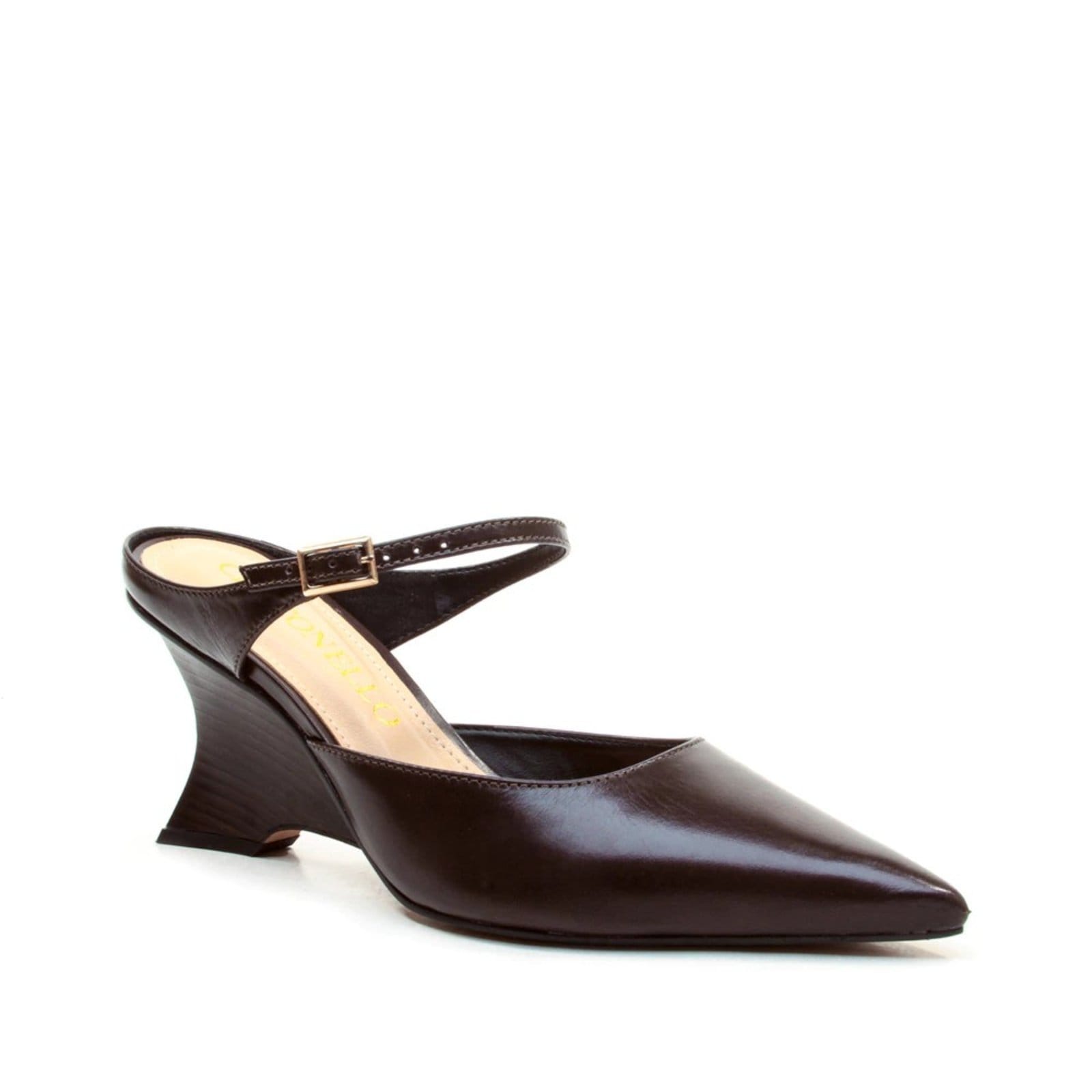 Vista 2 Mule couro salto médio cecconello 2880001 Escuro Cecconello marrom