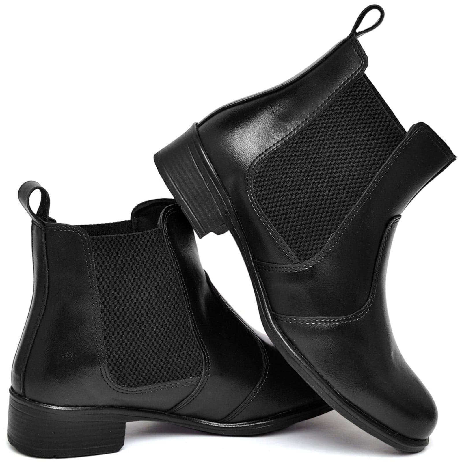 Vista 2 Bota Feminina Polo Blu Cano Médio Estilosa Confortável em Sintético Preta do ao 40 Polo Blu preto blu