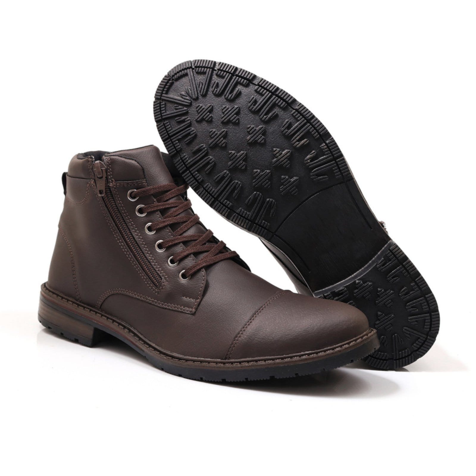 Vista 2 Bota Casual Coturno Masculino Nine4 Comfort Macio Nine4 café