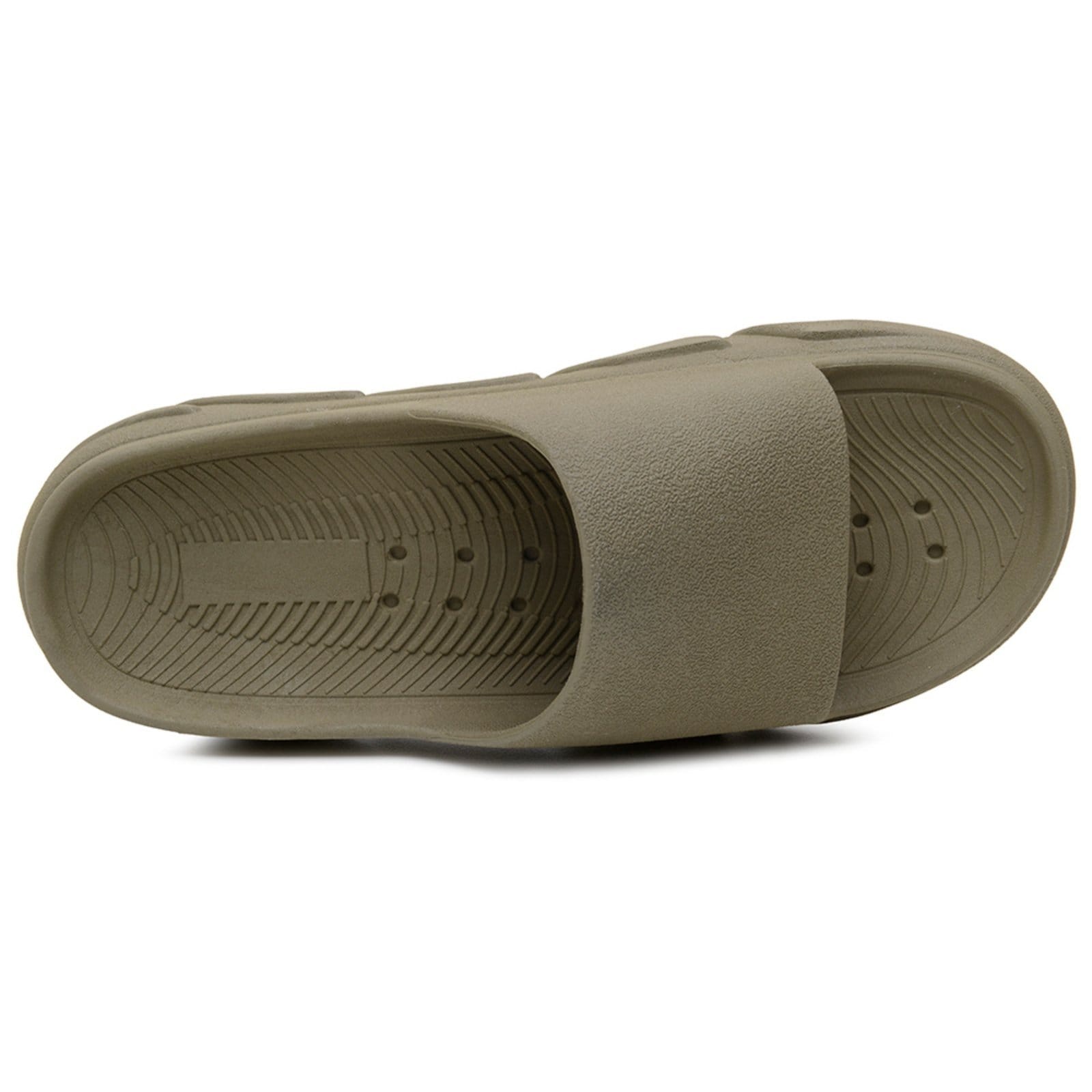 Vista 2 Chinelo Masculino Slide Nuvem Esportivo Conforto Anatômico Macio Ortopédico Ergonômico CARMELO SHOES verde militar