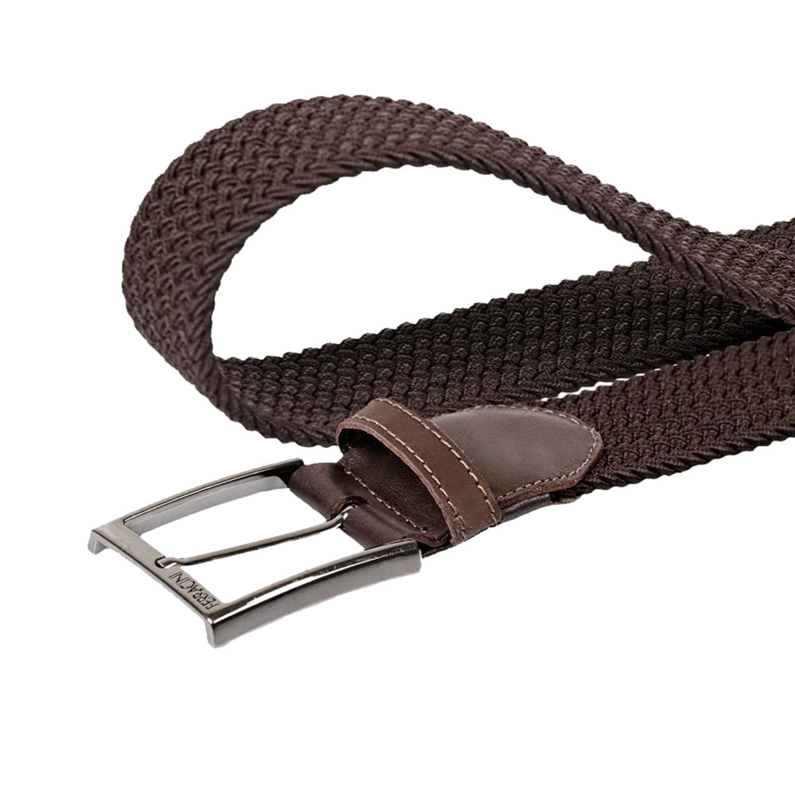 Cinto Masculino Ferracini FC675C Flex Couro Elástico Trançado - 2