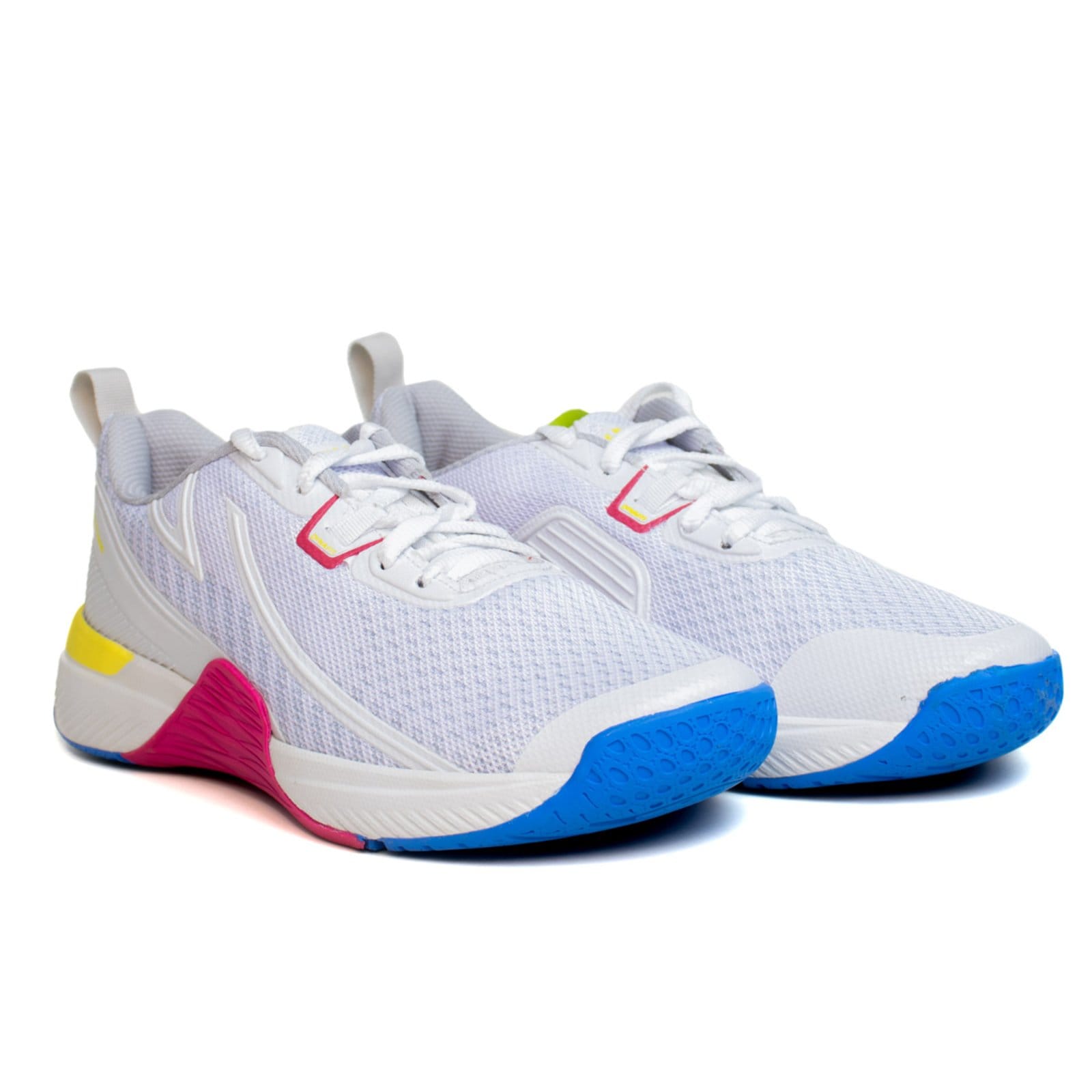 Vista 2 Tênis Lynd Xtremo 2 Feminino - Branco/Pink/Amarelo Lynd branco pink