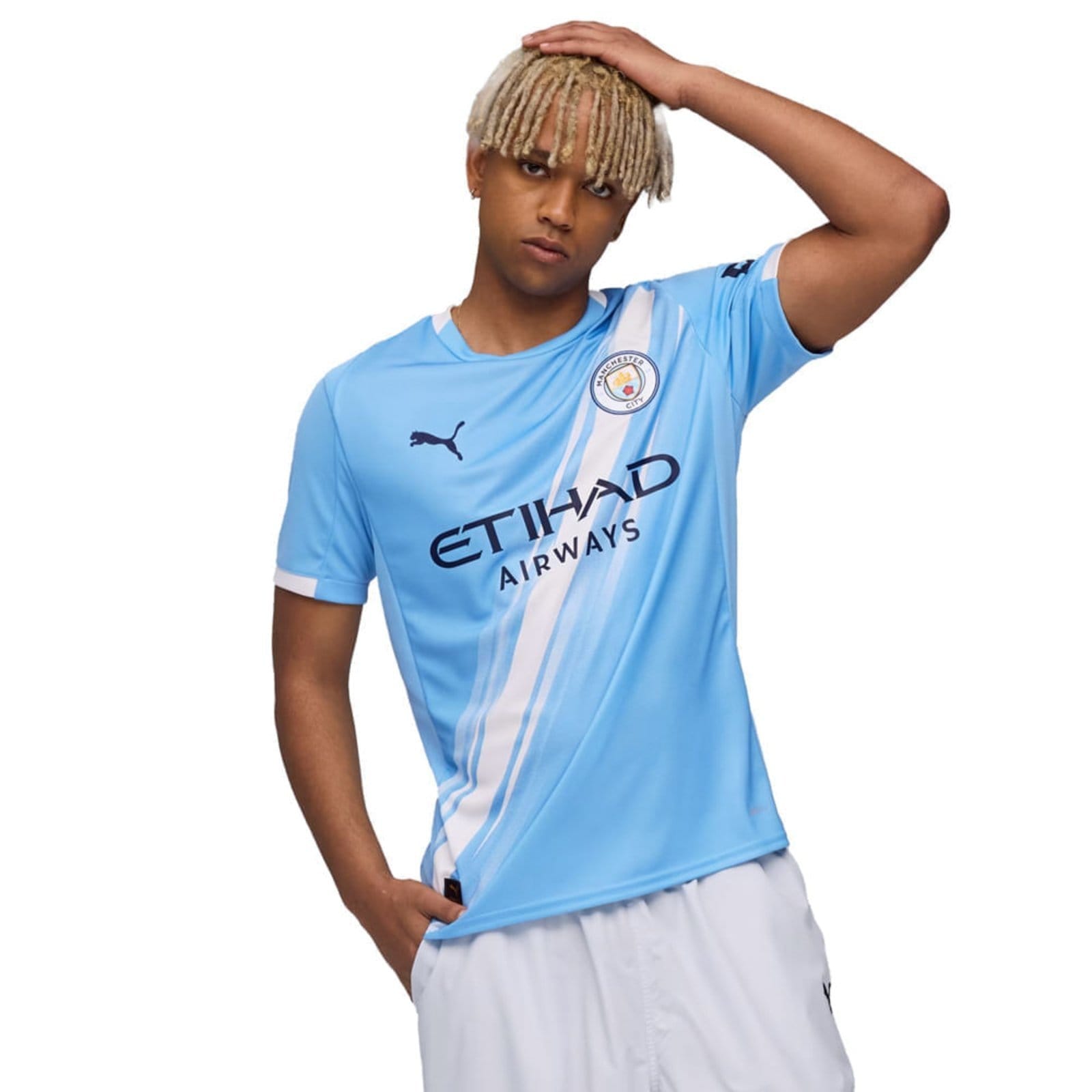 Vista 2 Camisa Masculina Puma Manchester City FC Home Puma azul