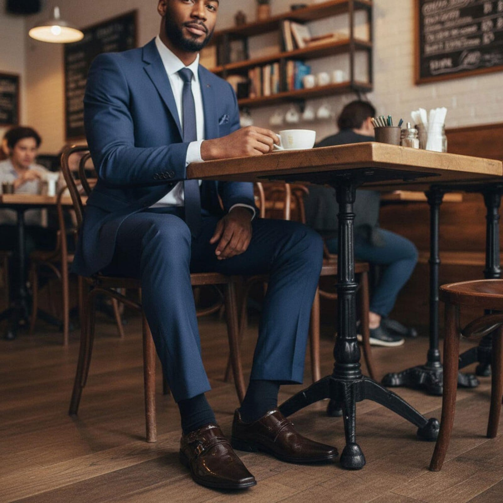 Vista 2 Sapato Masculino Social Bkarellus Tr97 A4770097 Bkarellus café