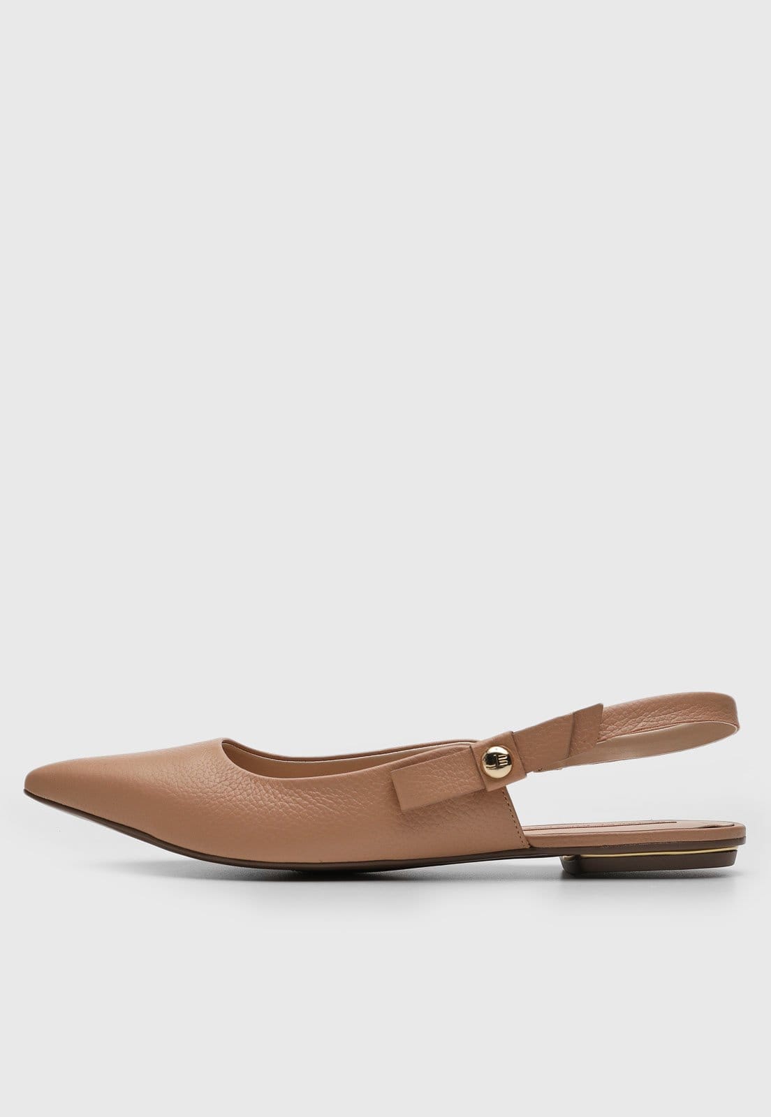 Vista principal Sapatilha Jorge Bischoff de Couro Bico Fino Jorge Bischoff nude