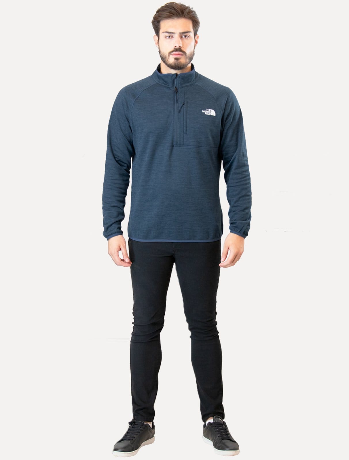 Vista 2 Blusa The North Face Masculina Fleece Canyonlands Half Zip Escuro Mescla The North Face azul
