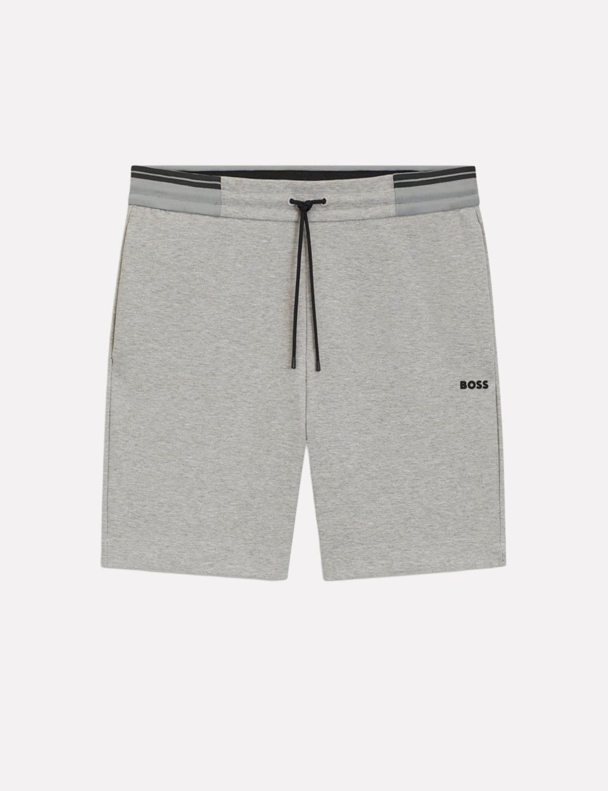 Vista 2 Bermuda Hugo Boss Masculina Regular Moletom Zone Mescla Hugo Boss cinza