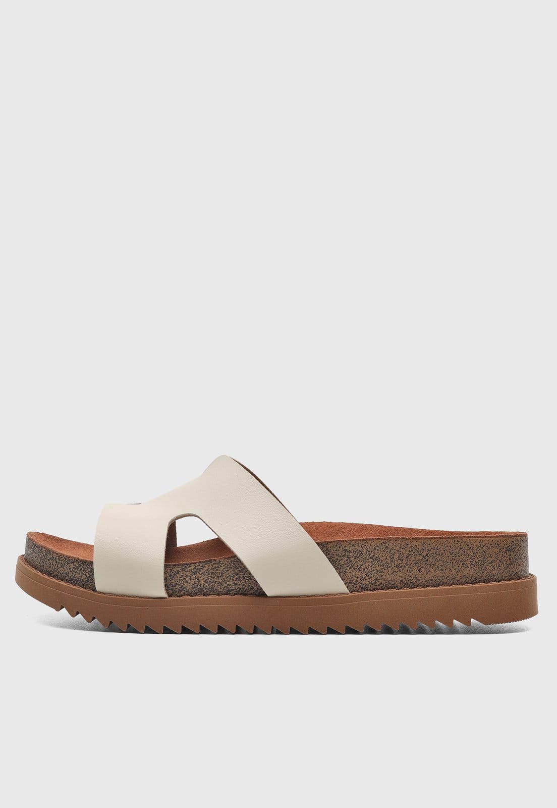 Sandália Moleca Recorte Off-White