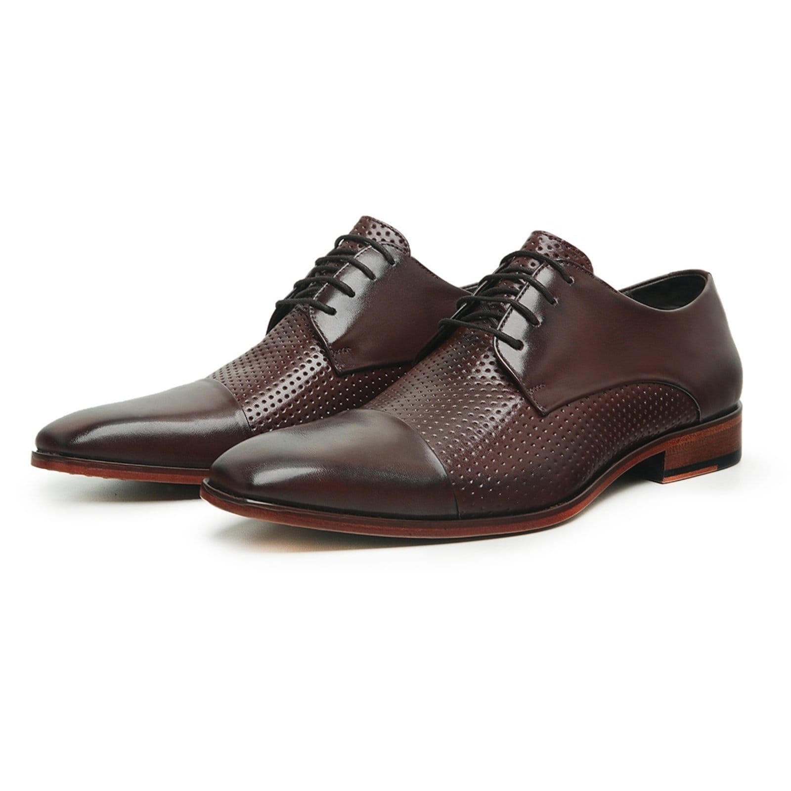 Vista 2 Sapato Fino Social em Couro Paulo Vieira cor Tabaco Paulo Vieira Homem café