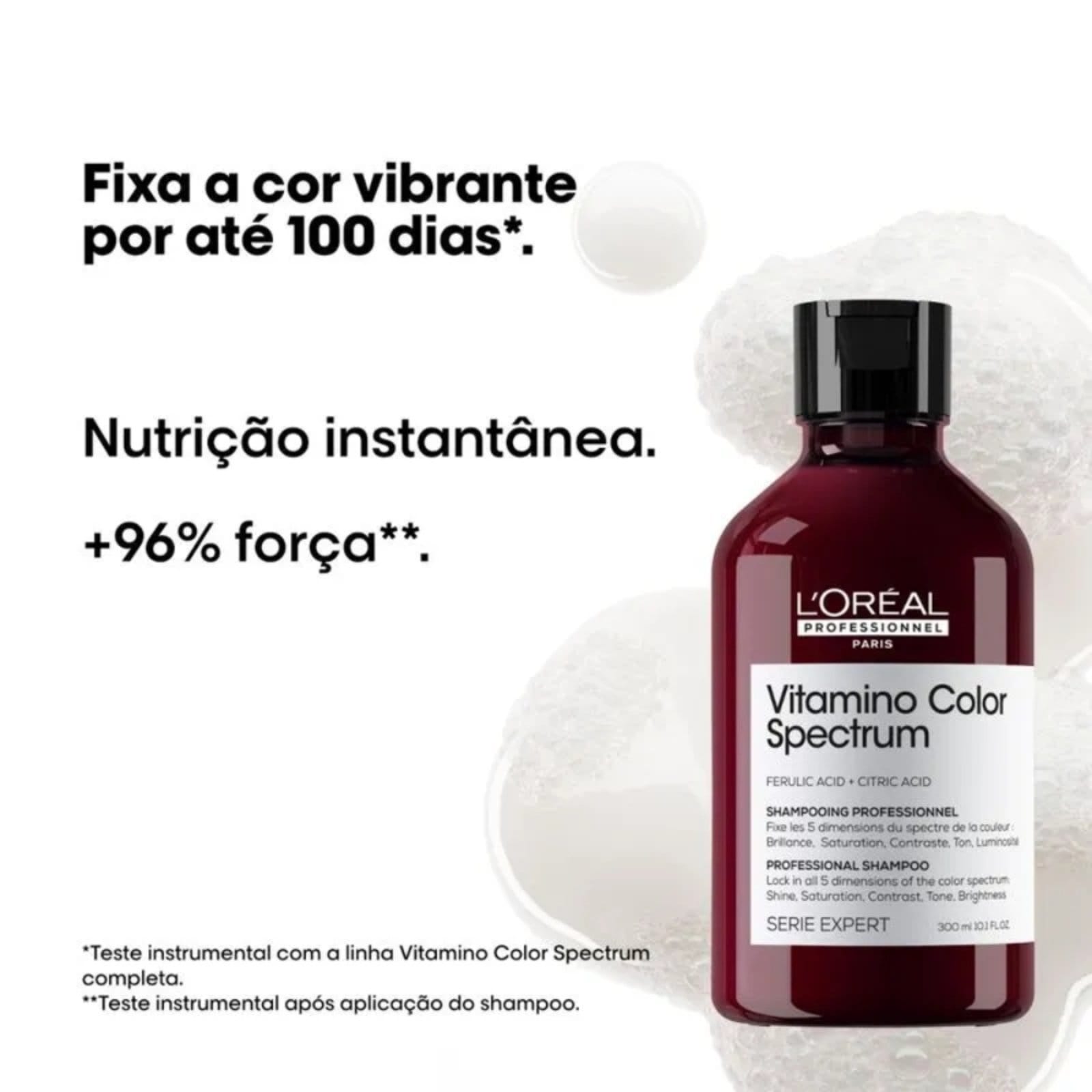 Vista 2 L'Oréal Professionnel Vitamino Color Spectrum Shampoo Loreal bordô/vermelho/vinho