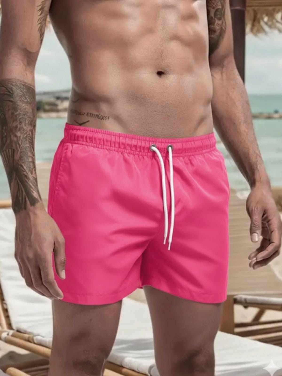 Vista principal Short Masculino Safira Moda Tactel Pink Safira Moda rosa