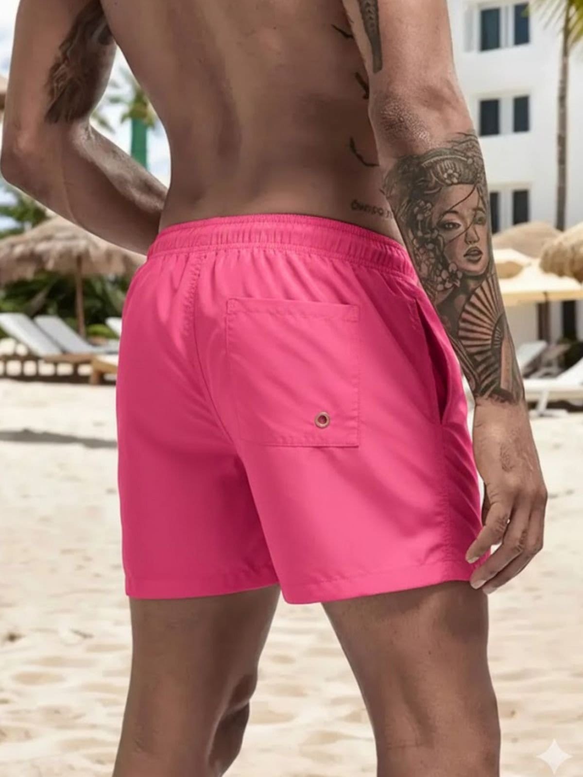 Vista 2 Short Masculino Safira Moda Tactel Pink Safira Moda rosa