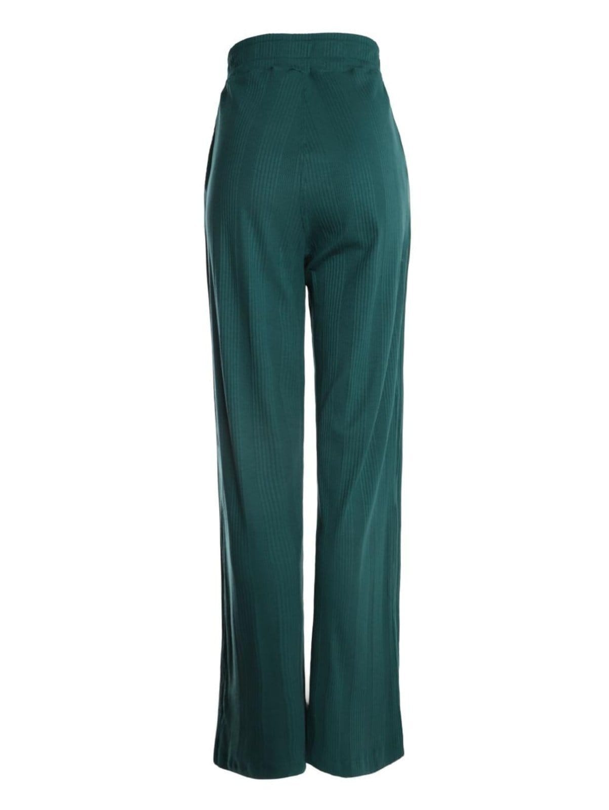 Vista 2 Calça Canelada Pantalona Feminina Bright Girl'S verde