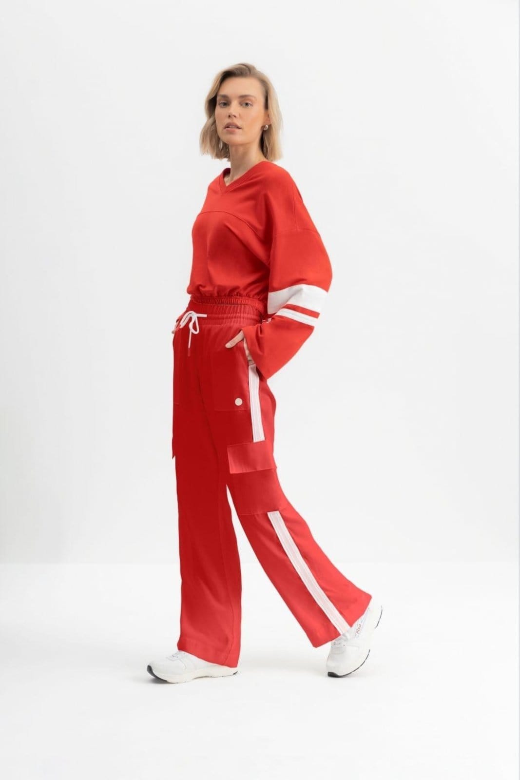 Calça Cargo Feminina Em Viscose Essendi Médio