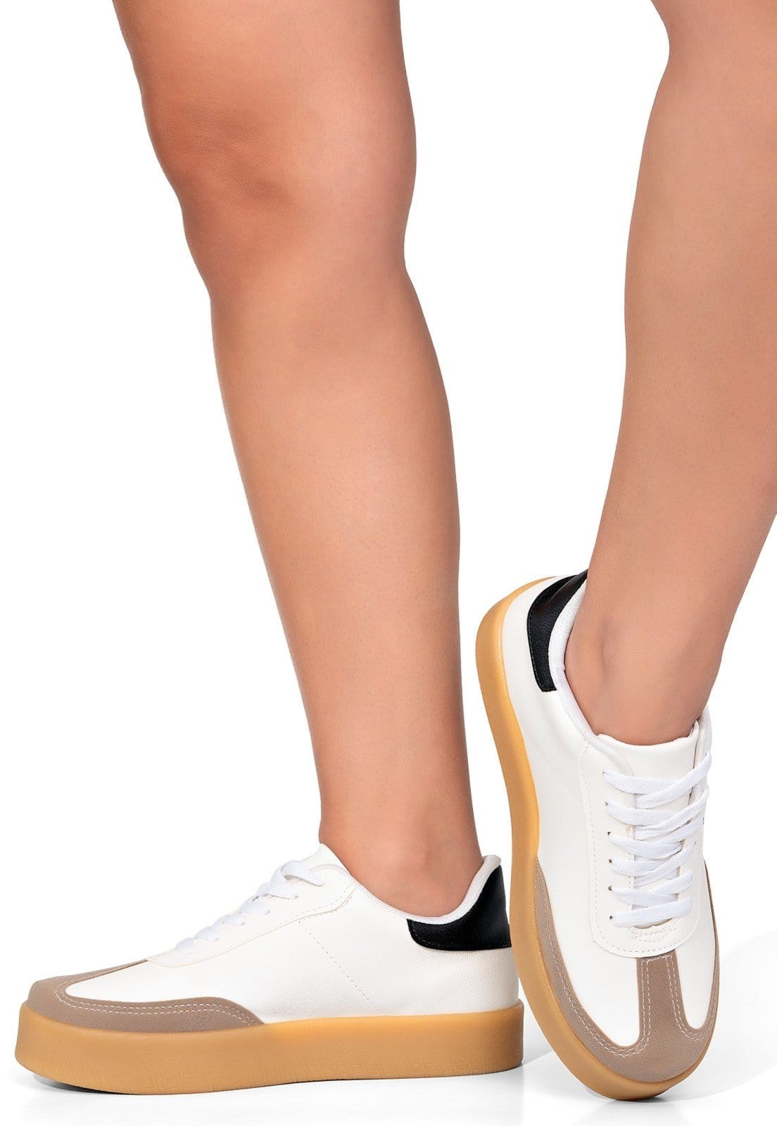 Vista 2 Tênis Feminino Lumiss Flatform Casual Confortável Moda Blogueira LUMISS branco