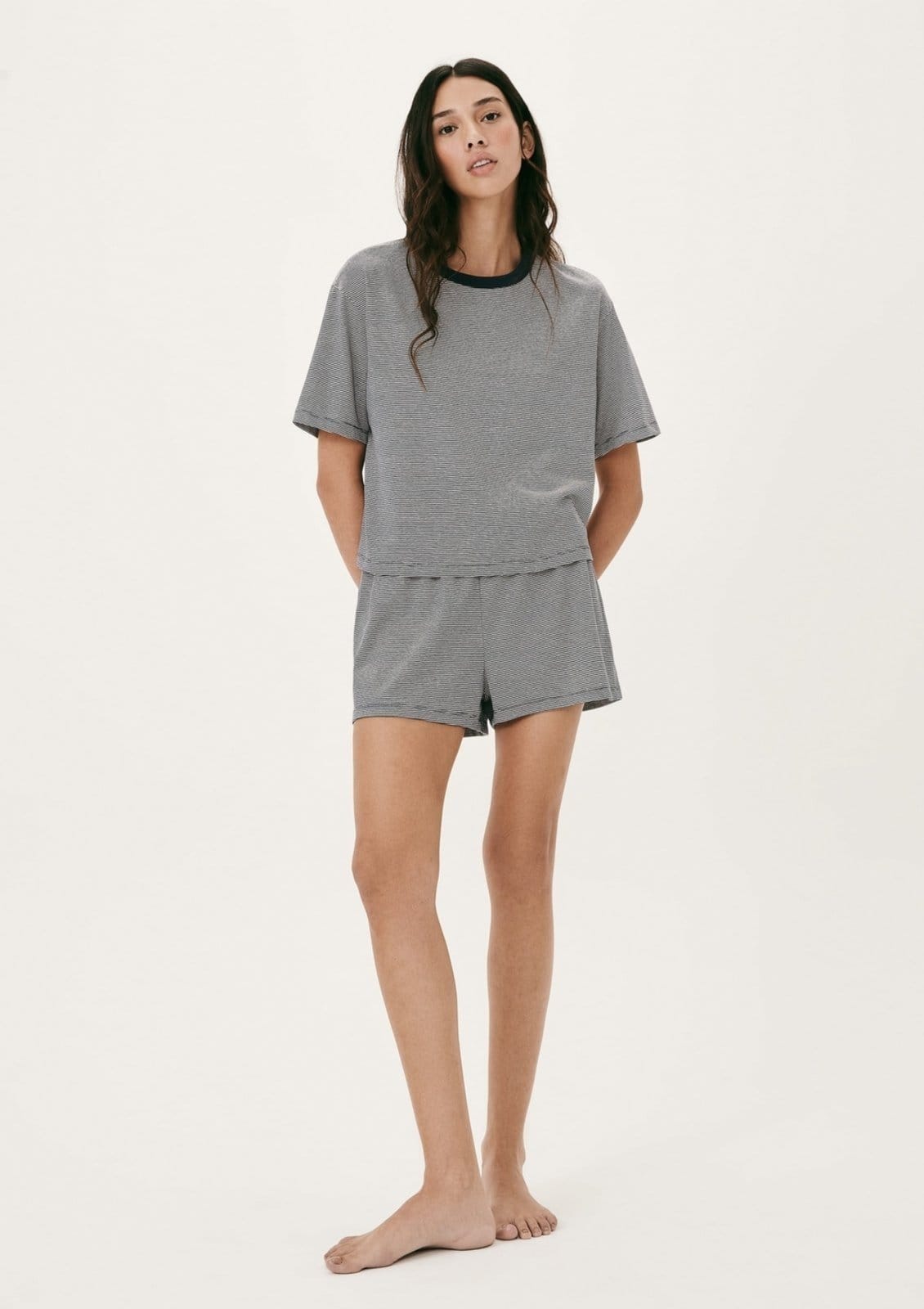 Pijama Curto Feminino Listrado Hering