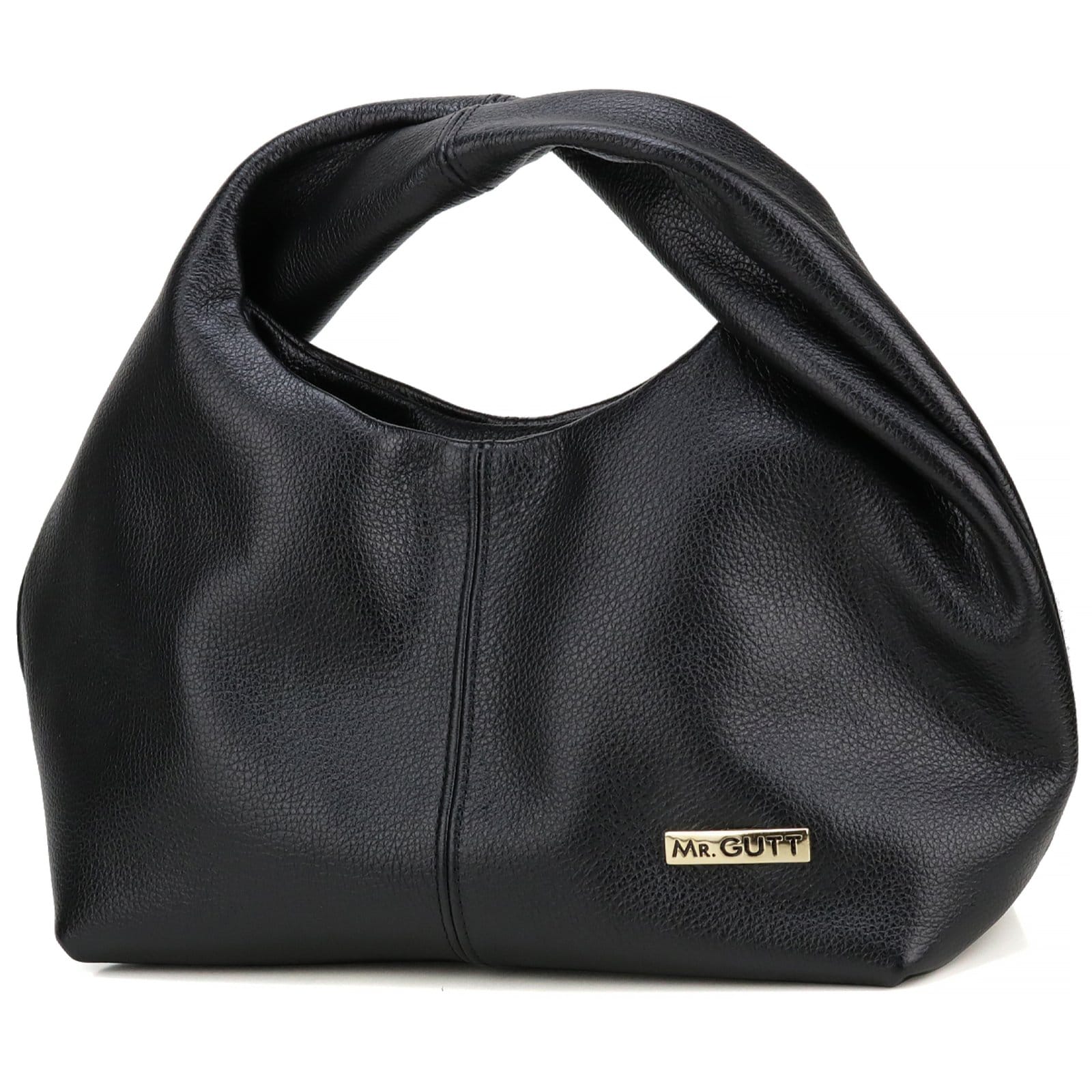 Bolsa de Couro Mr. Gutt Alça de Mão Preta