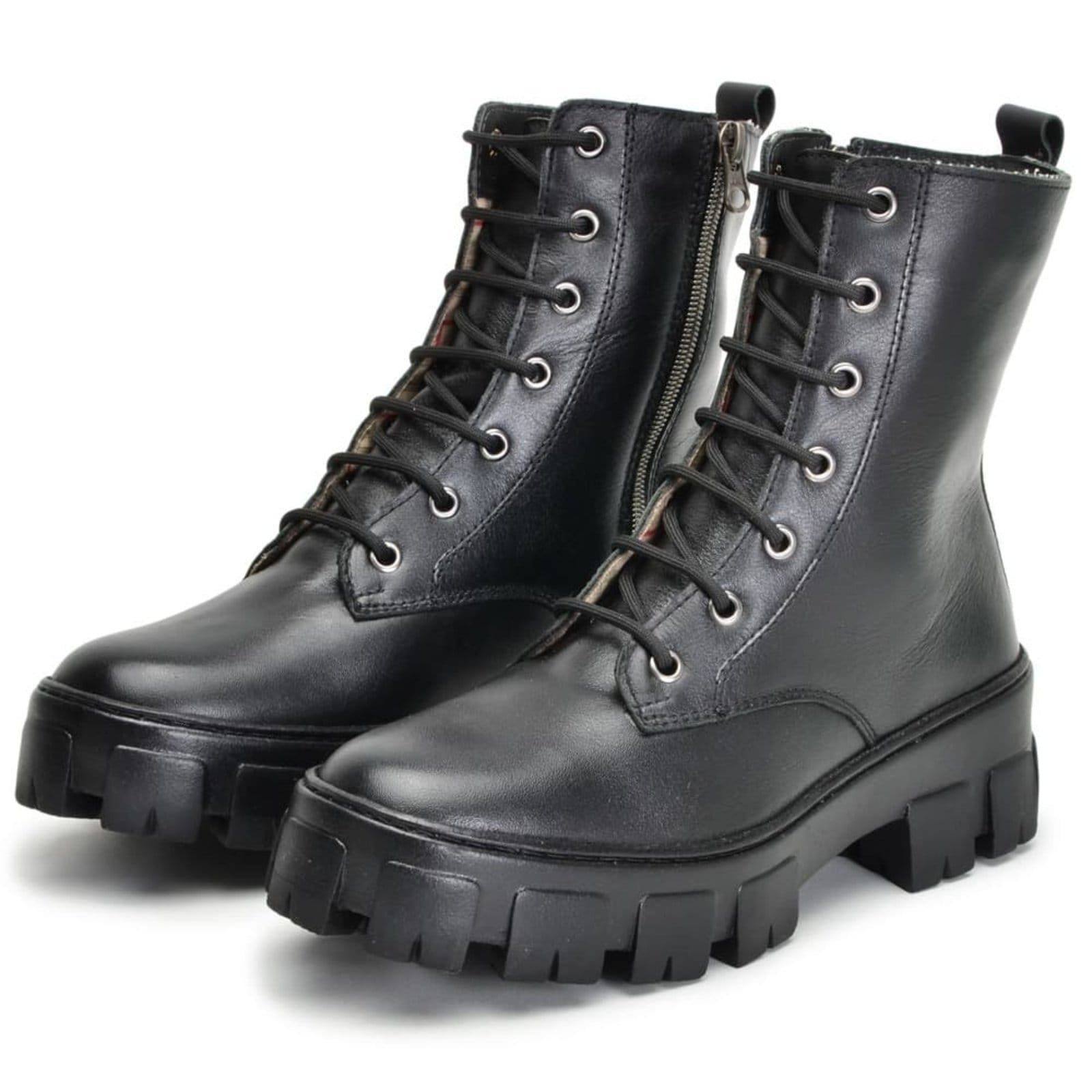 Vista 2 Bota Coturno Couro Peccato Feminino Clube do Sapato de Franca DFT Sarajevo Peccato preto