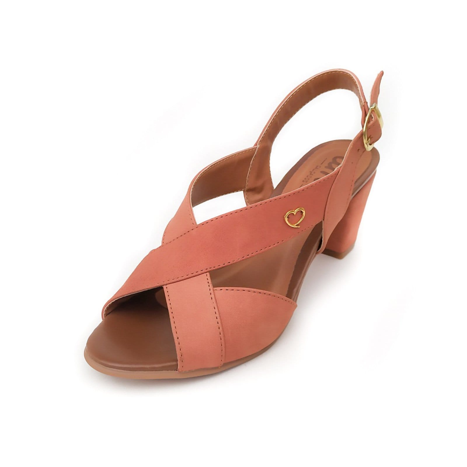 Sandália de Salto em Couro Amo Calçados Lovely Sela