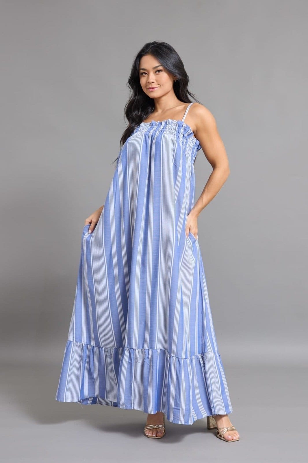 Vestido Em Viscose Feminino Com Alça Lemier Collection