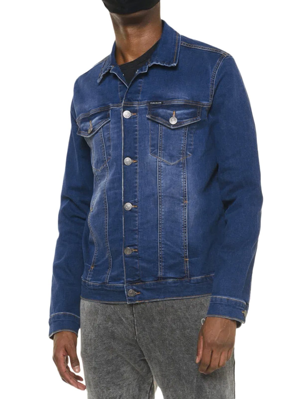 Vista principal Jaqueta Calvin Klein Jeans Trucker Essential édio Calvin Klein azul