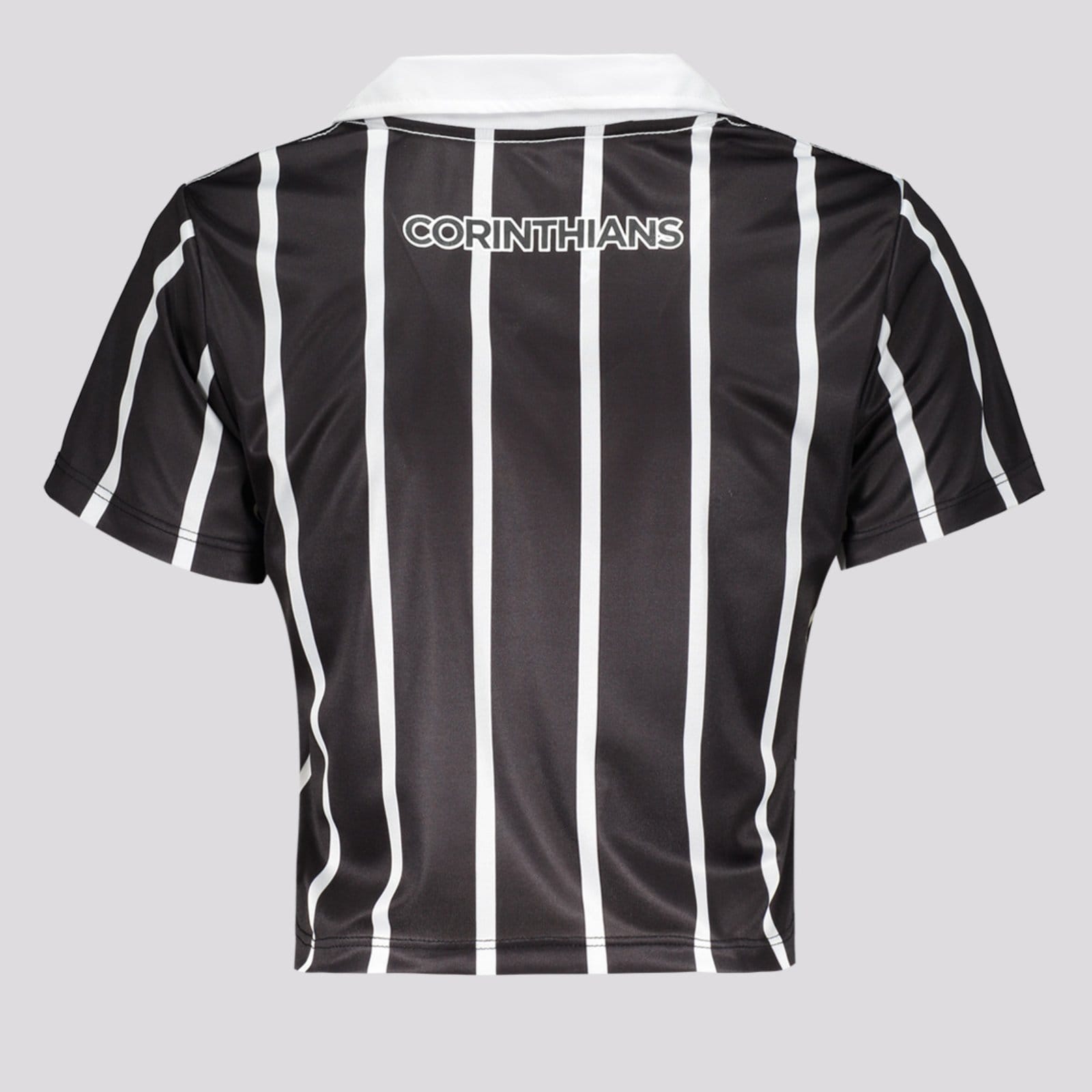 Vista 2 Cropped Corinthians Retrô Feminino Coimbra preto