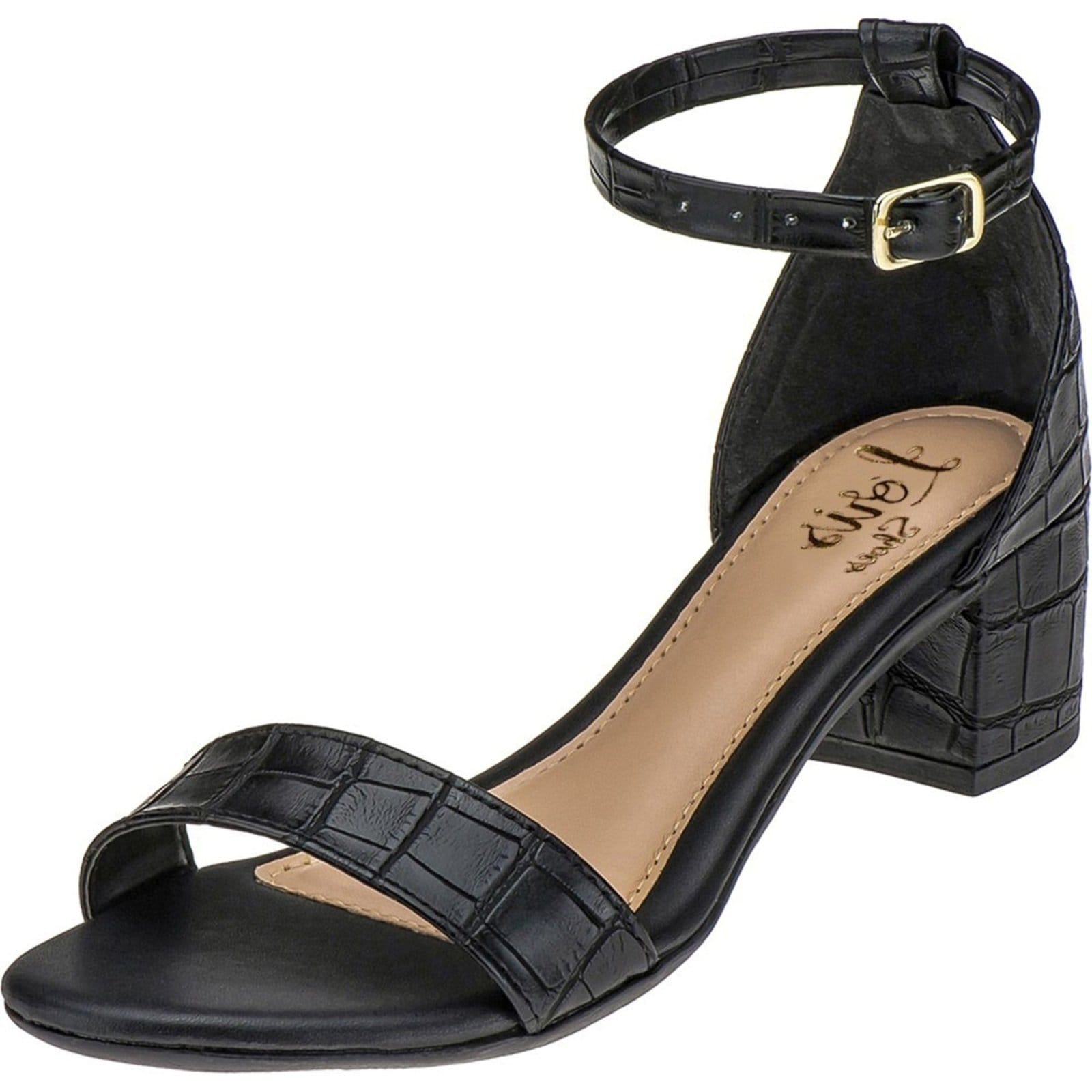 Vista 2 Sandália Feminina Lóris Shoes Salto Bloco Quadrado LÓRIS SHOES preto