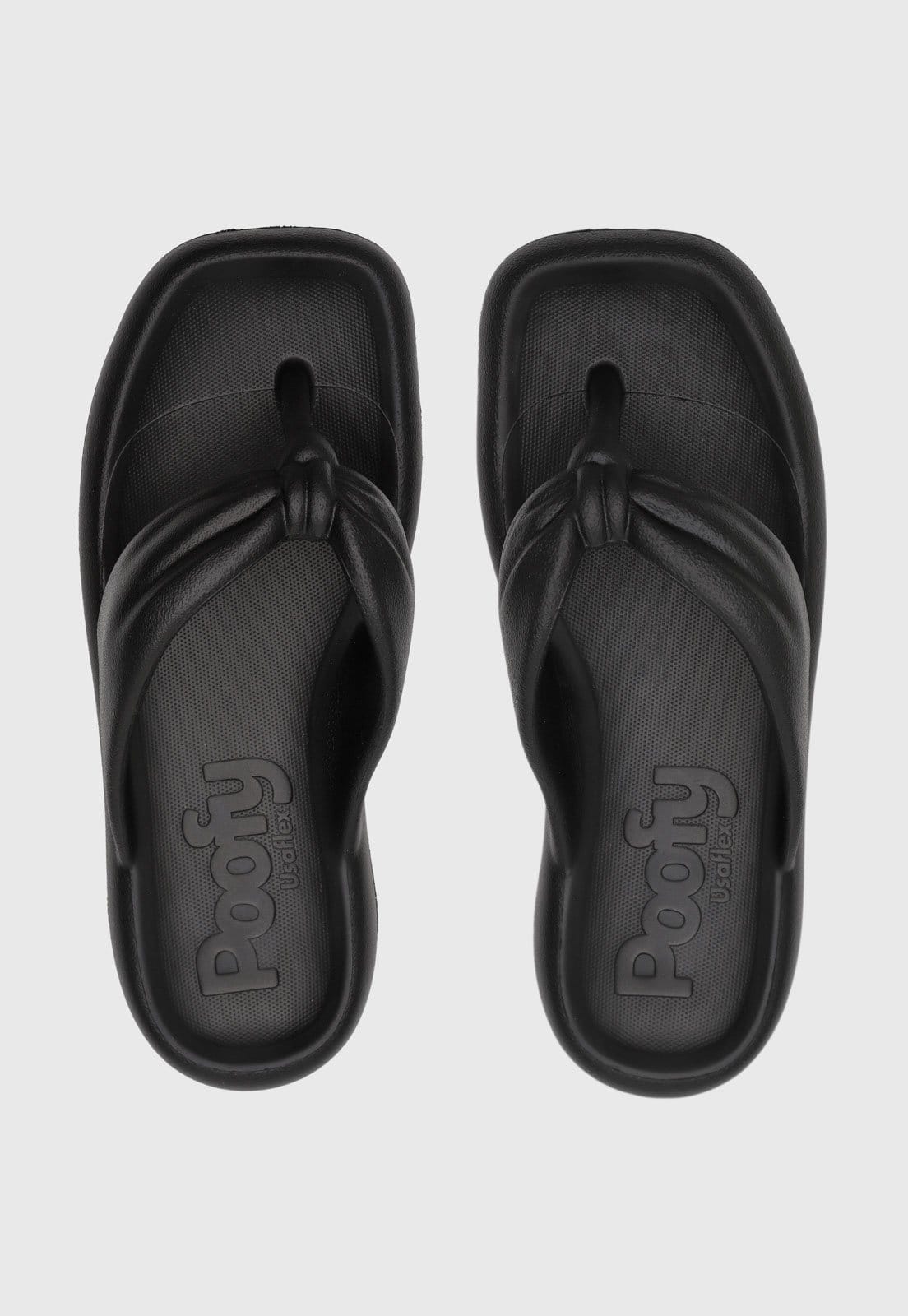 Vista principal Chinelo Dedo Feminino Usaflex Poofy Preta Usaflex preto