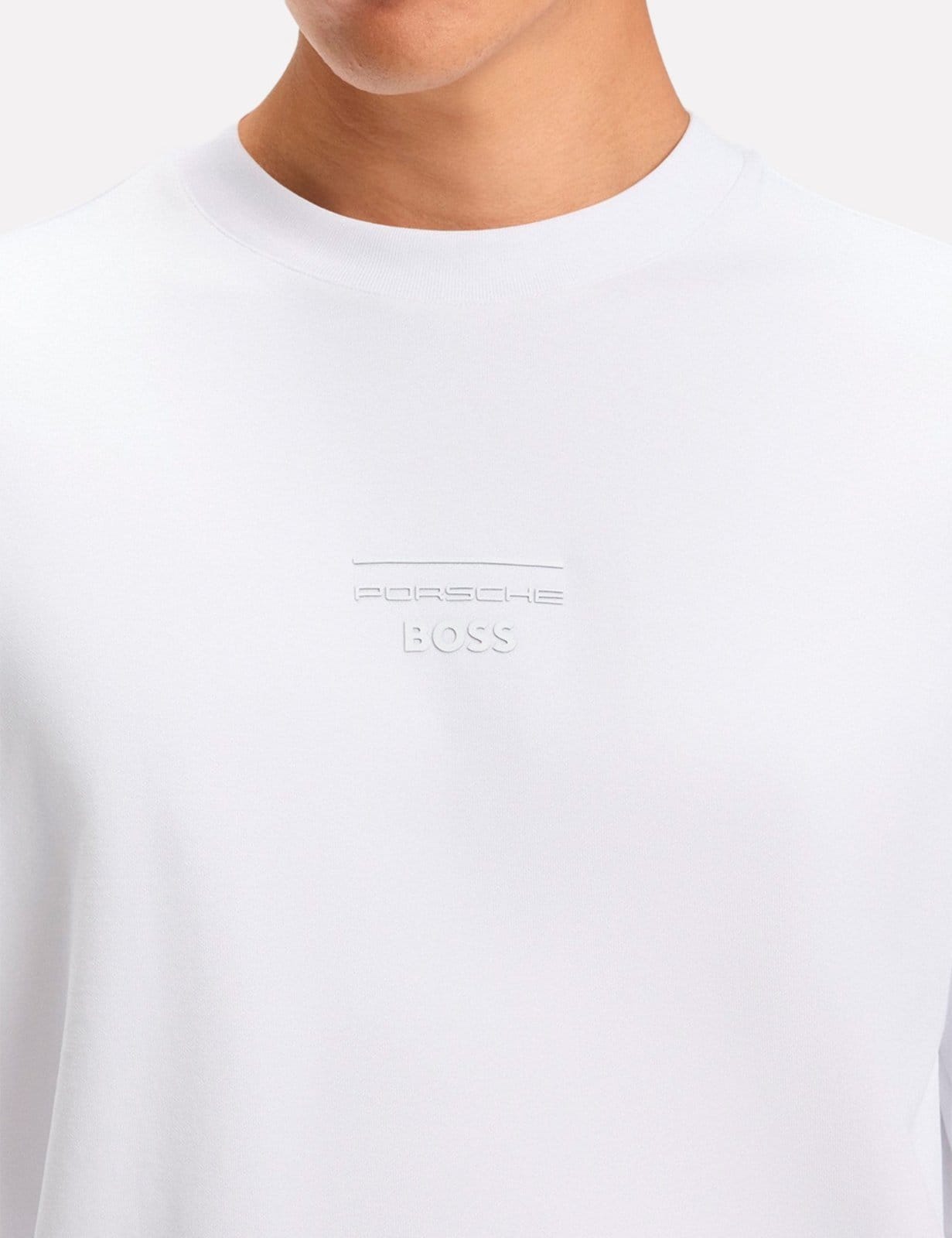 Vista 2 Blusa Hugo Boss X Porsche Masculina Moletom Regular C-Soleri 71 Branca Hugo Boss branco