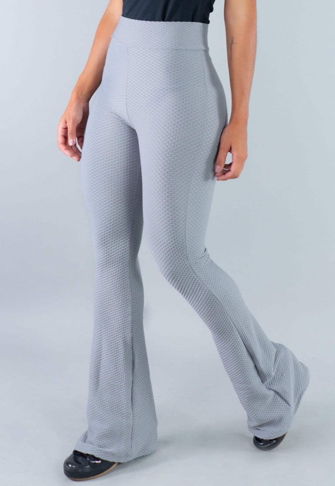 Calça MVB Modas Flare Pantalona Cintura Alta Bolha Moda