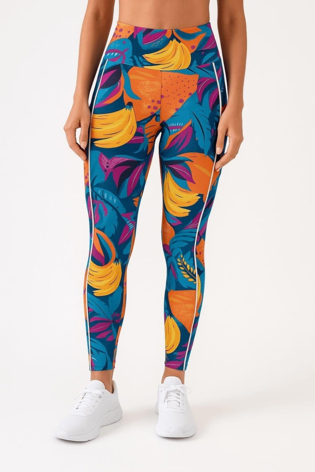 Vista principal Calça Legging Listra Lateral Vels Feminina LARANJA Vels unico