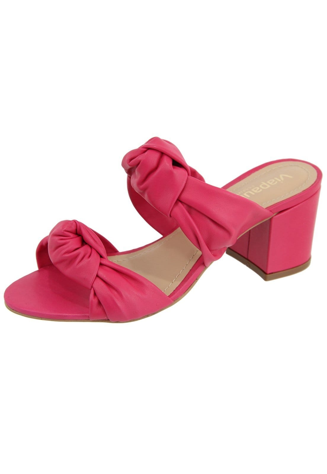 Sandalia Salto Grosso Couro Retta Berry