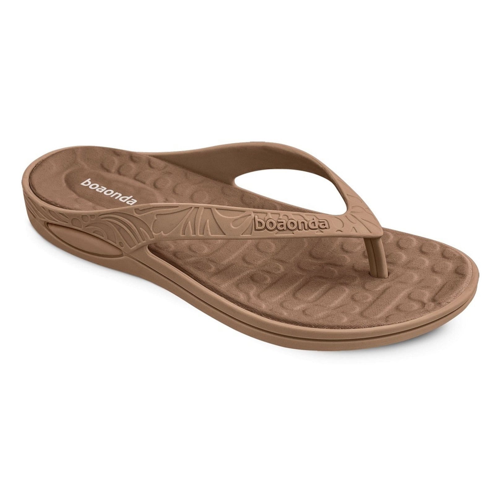 Vista 2 Chinelo Ortopédico Boaonda Lily Canela Boaonda marrom
