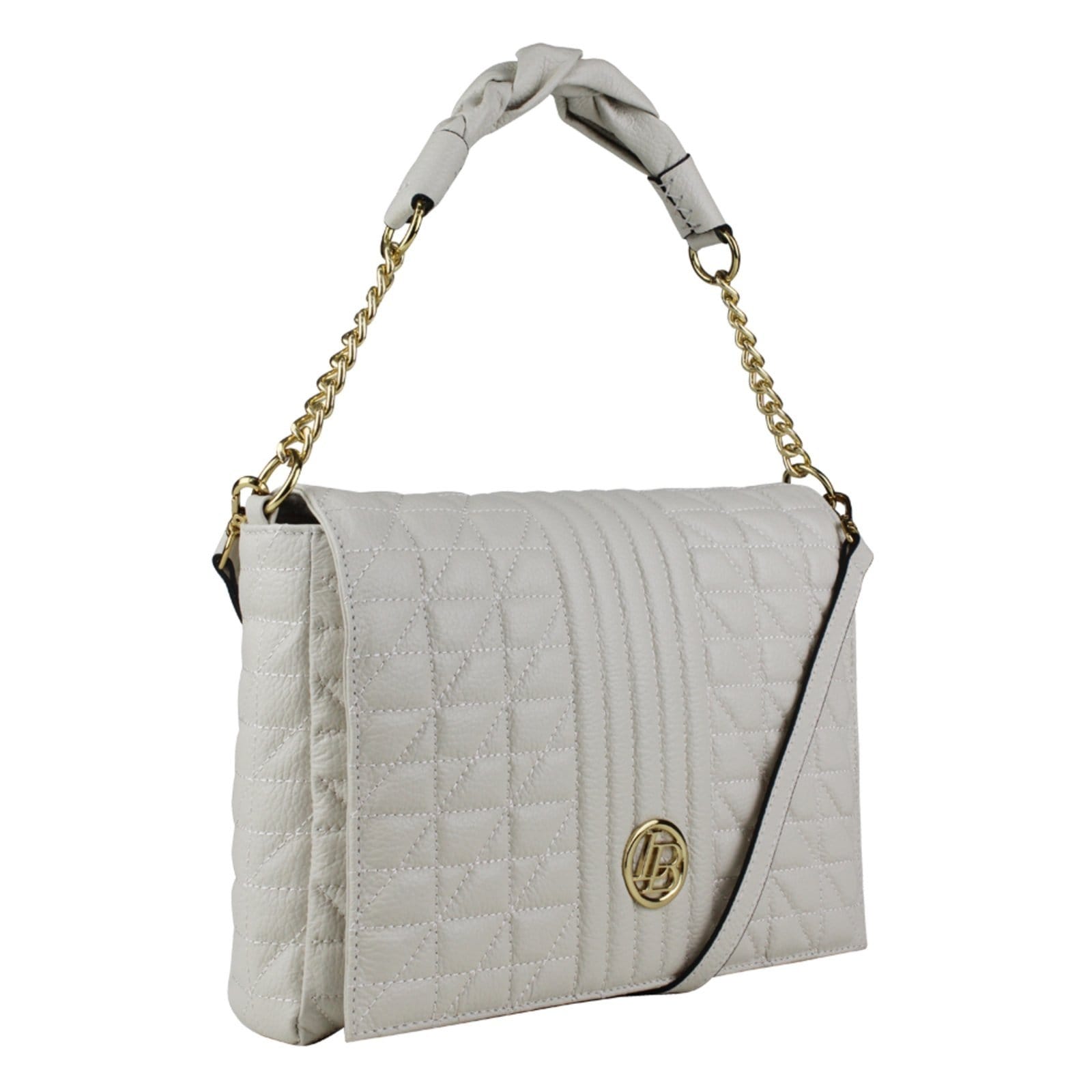 Bolsa feminina Linea Bella em couro 5207 Off White